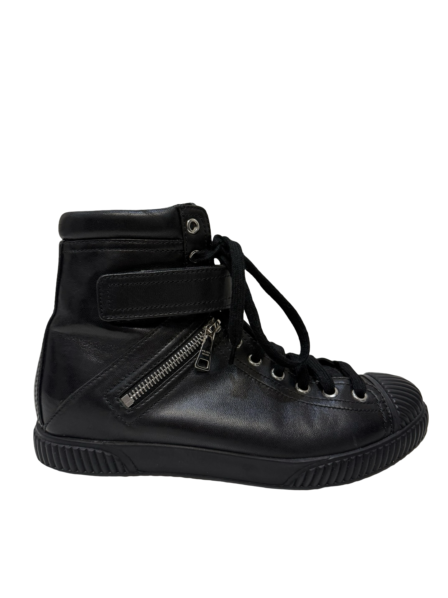 Prada Black High Tops 38