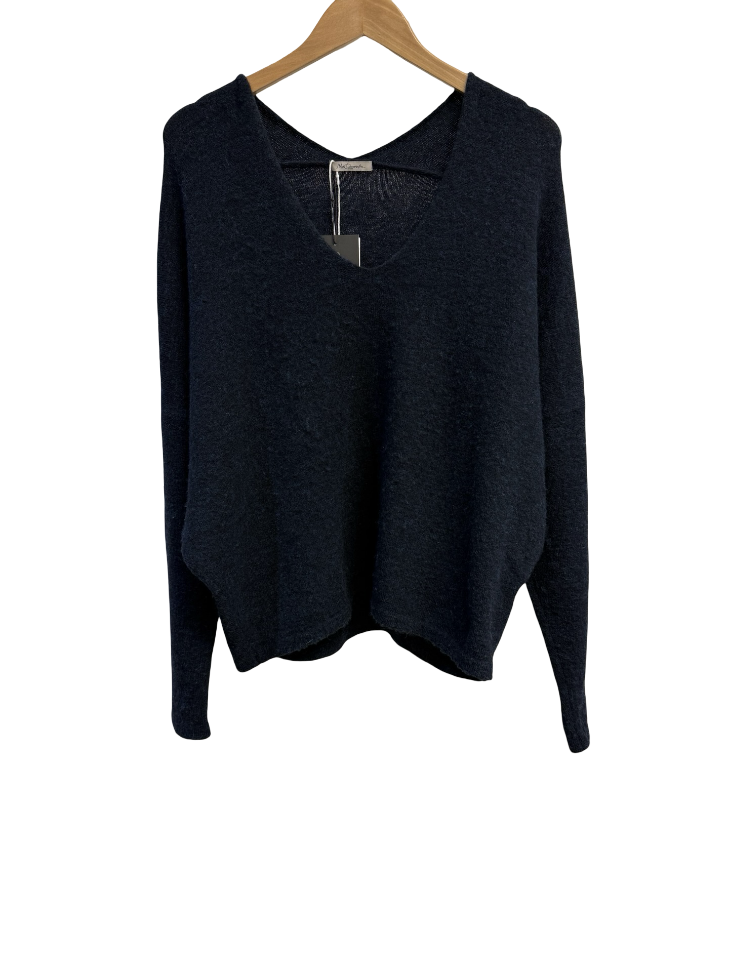 Mes Demoiselles Blue & Black V-Neck Knit S/M