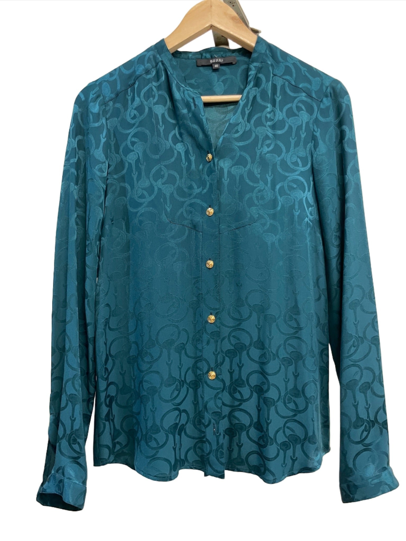 Gucci Teal Blouse