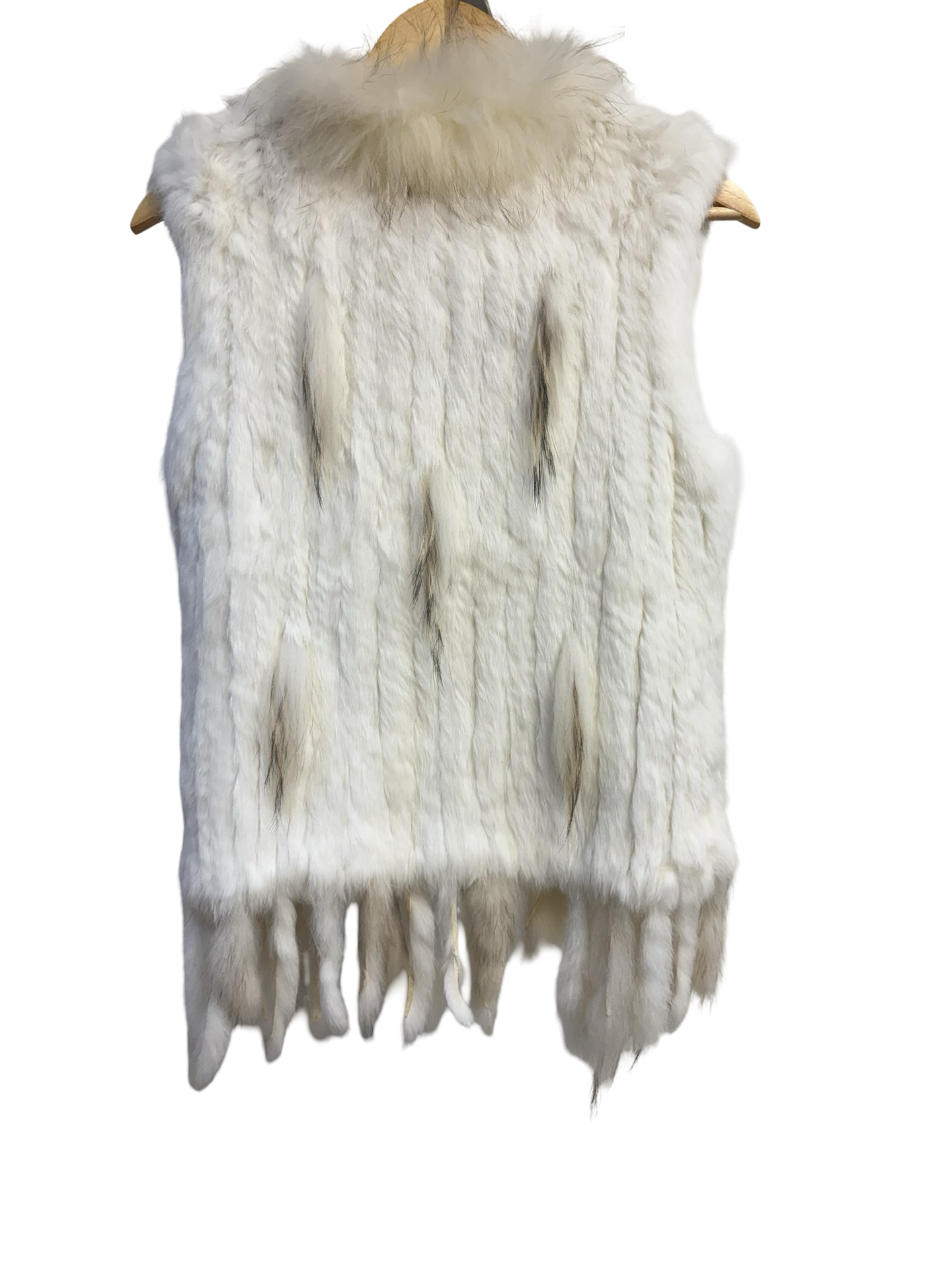 UGG White Fur Vest S