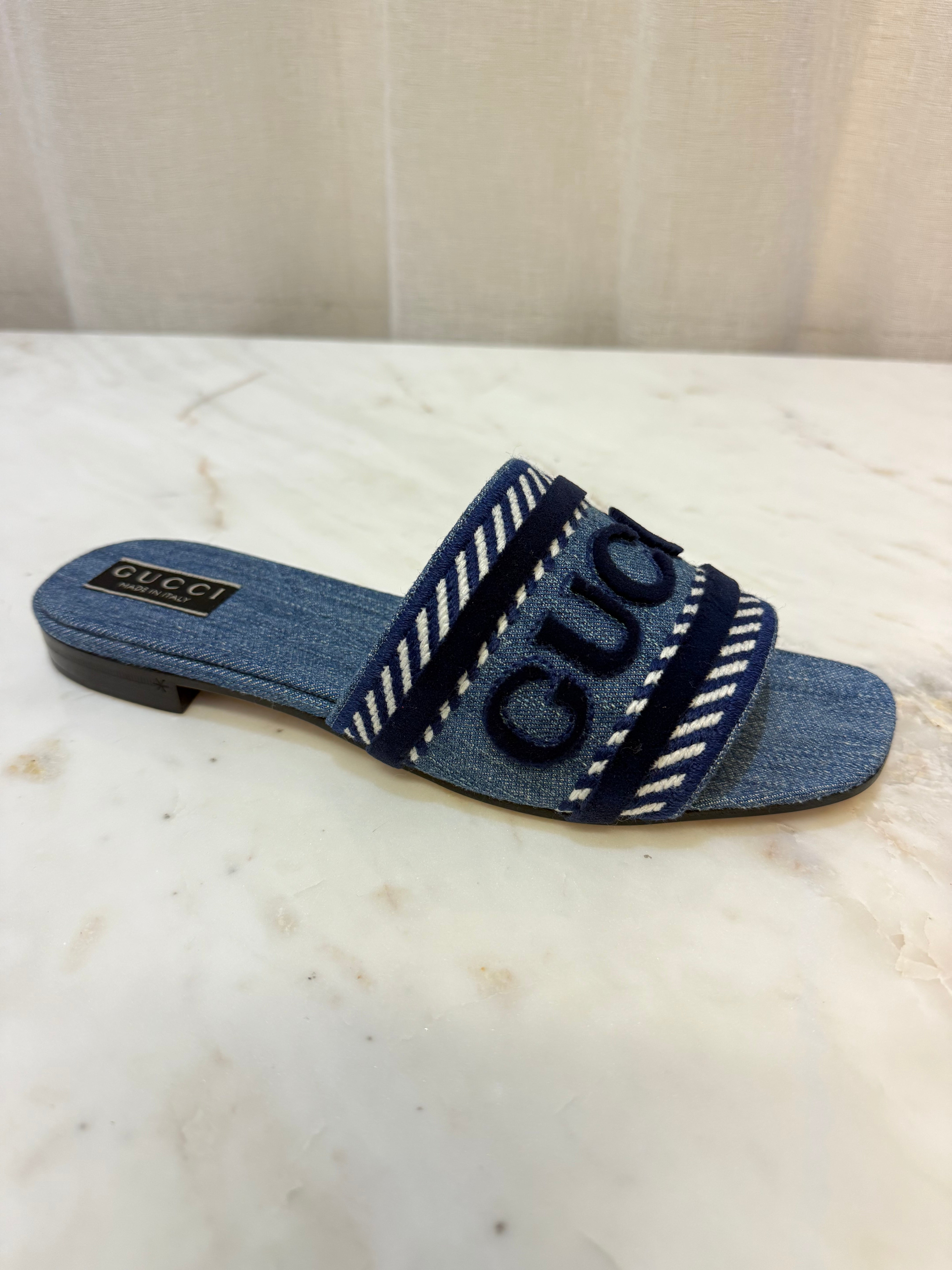 Gucci Denim Flats 39 WB