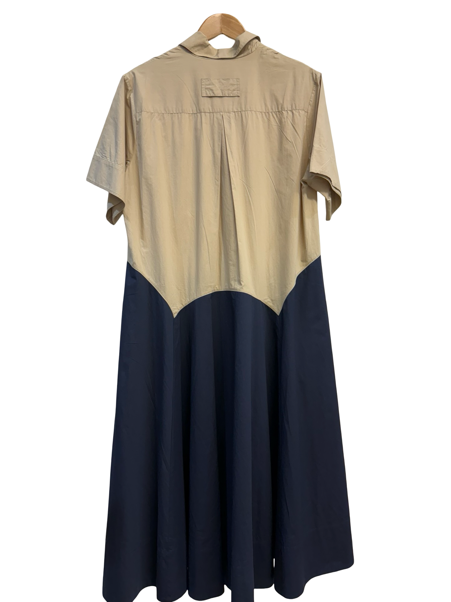 Lee Mathews Beige/Navy Dress 12
