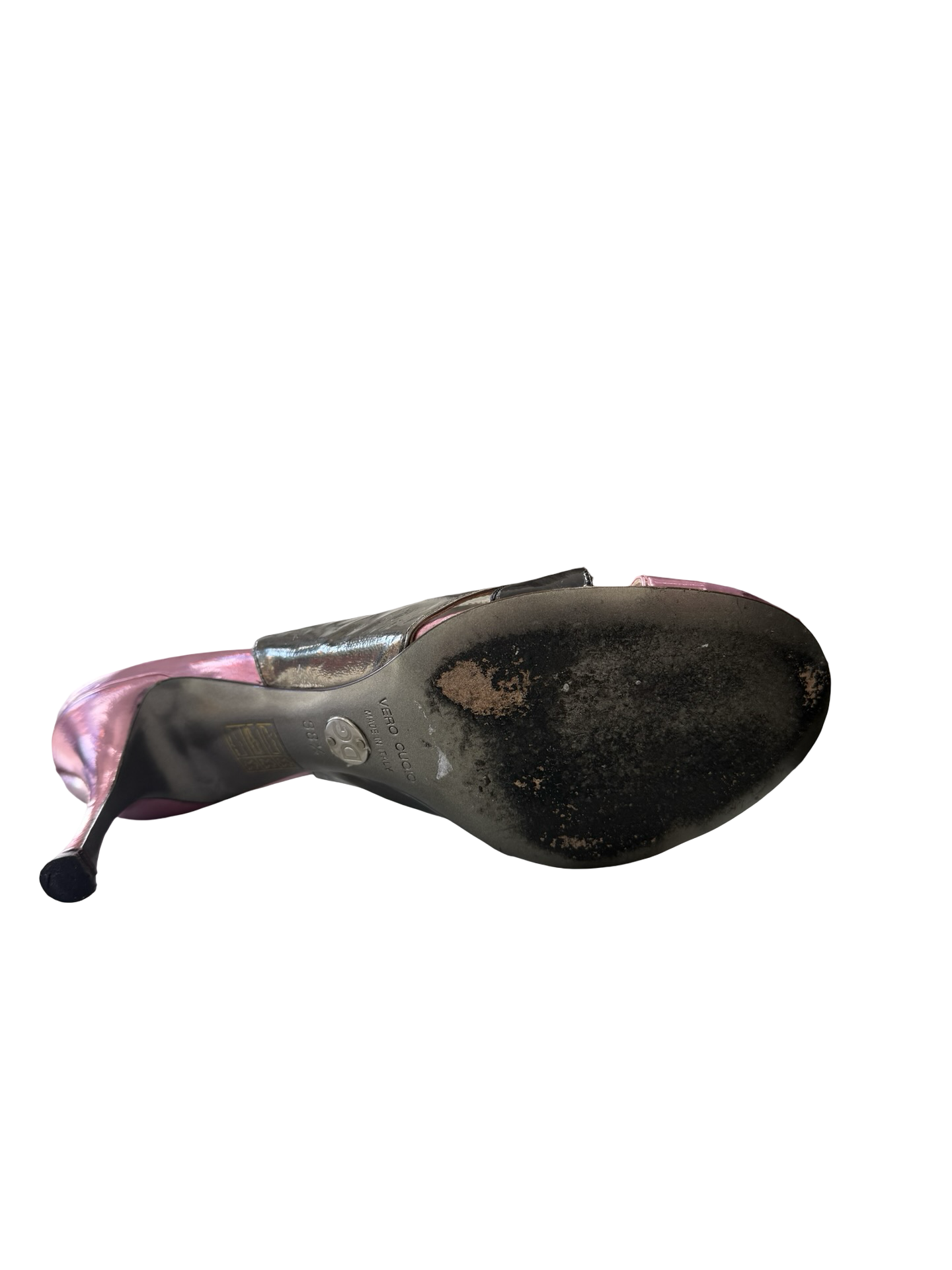 Dolce & Gabbana Silver & Pink Slingbacks 38 WB