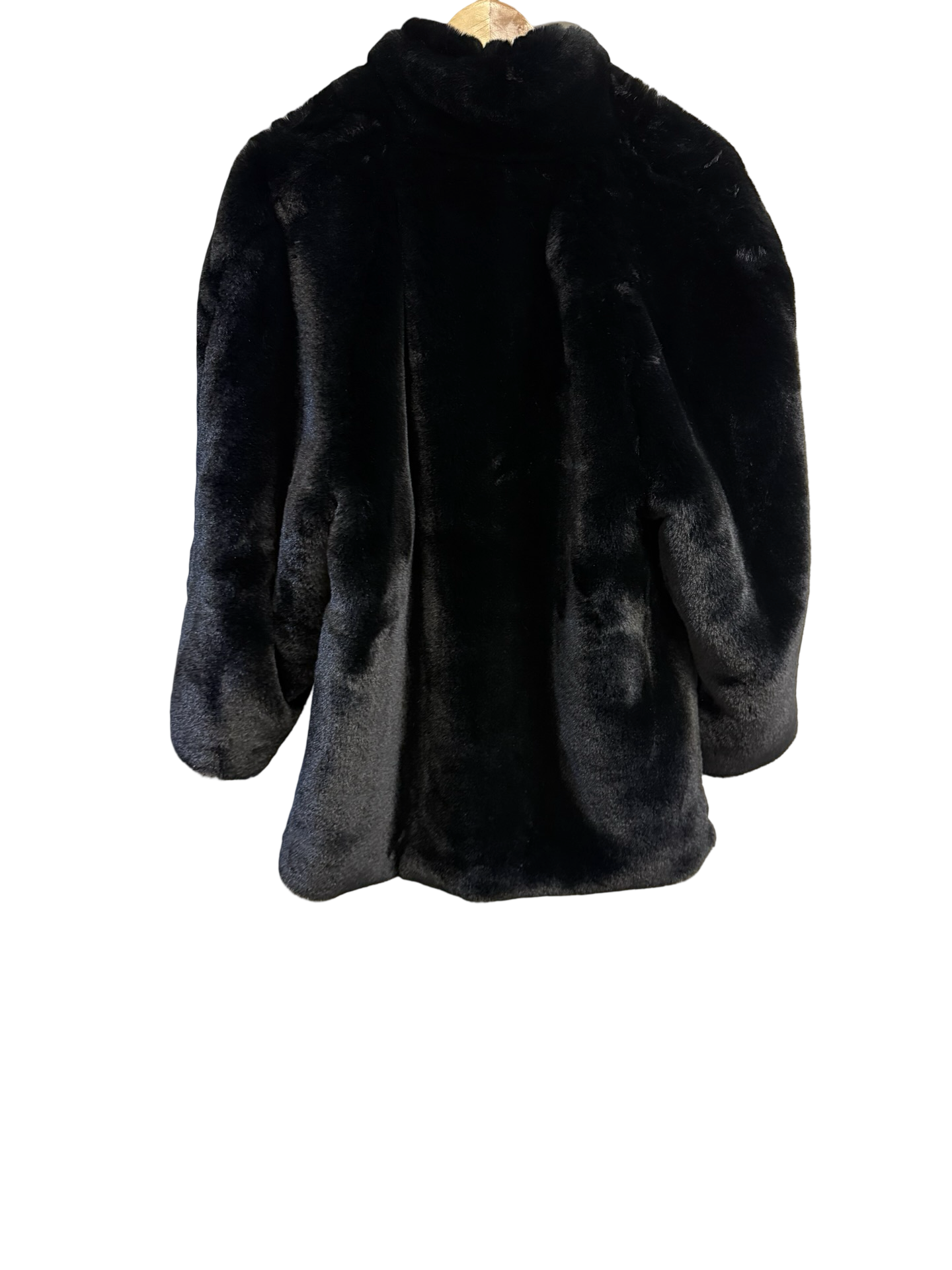 I Am Gaia Black Faux Fur Jacket S