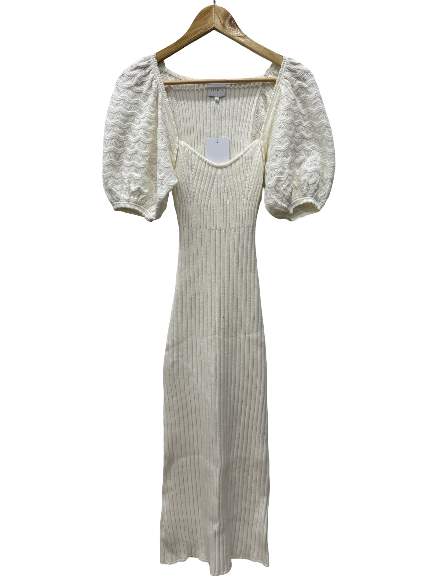 knit maxi dress cream Petal and Pup Alison Long Sleeve Maxi Dress main image 1
