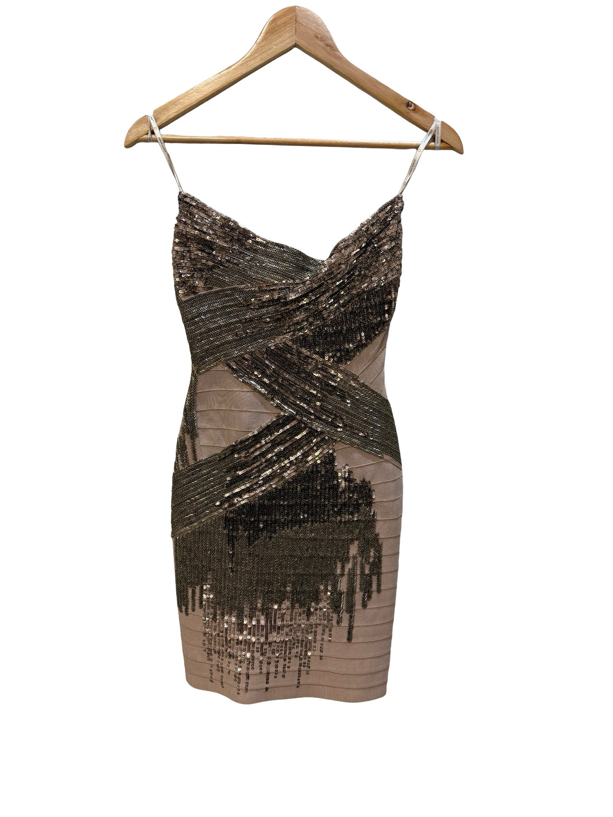 Herve Leger Bronze Dress S