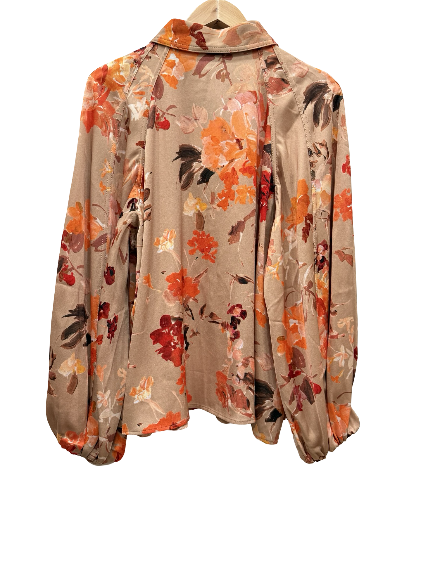 Aje Brown/Orange Flrl Shirt NWT 16