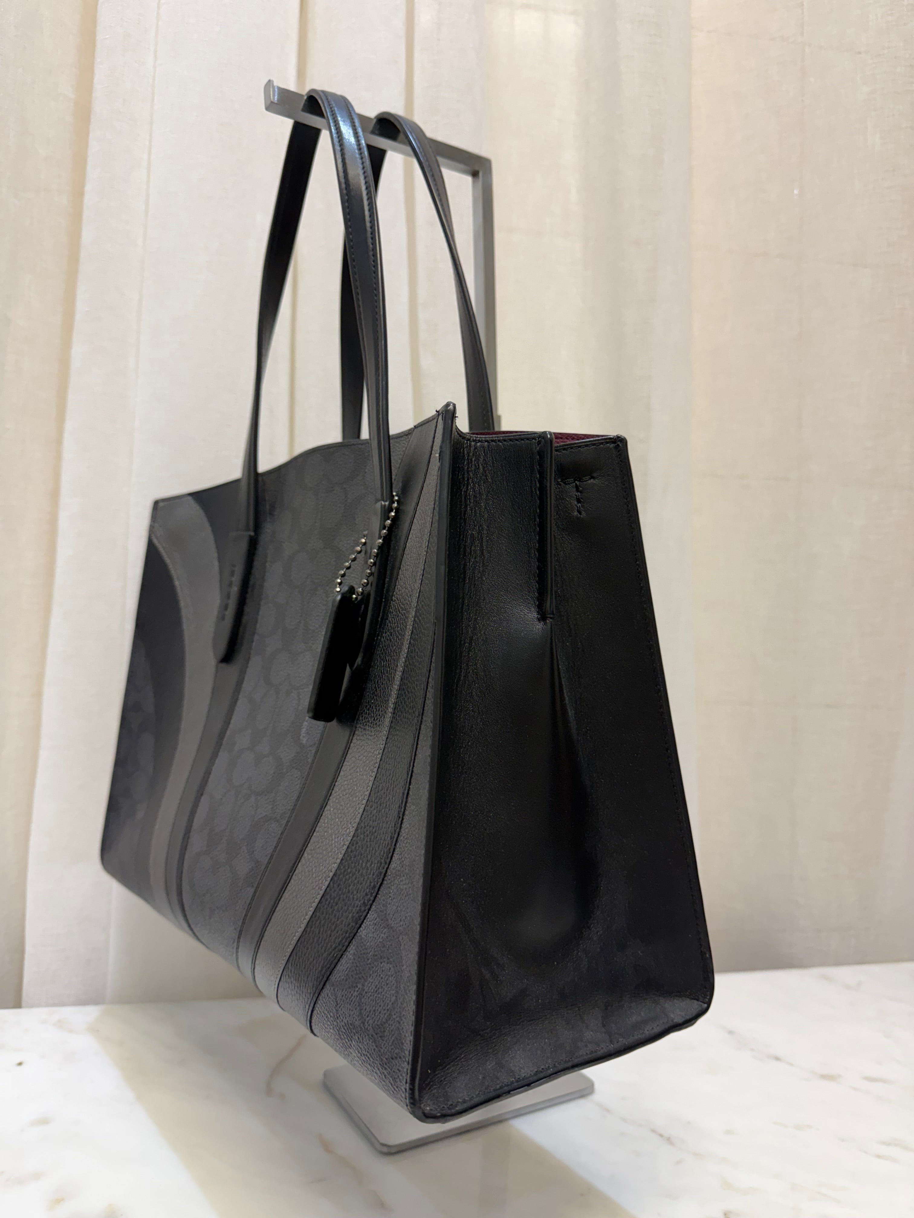 Coach Black Stripe Tote Bag