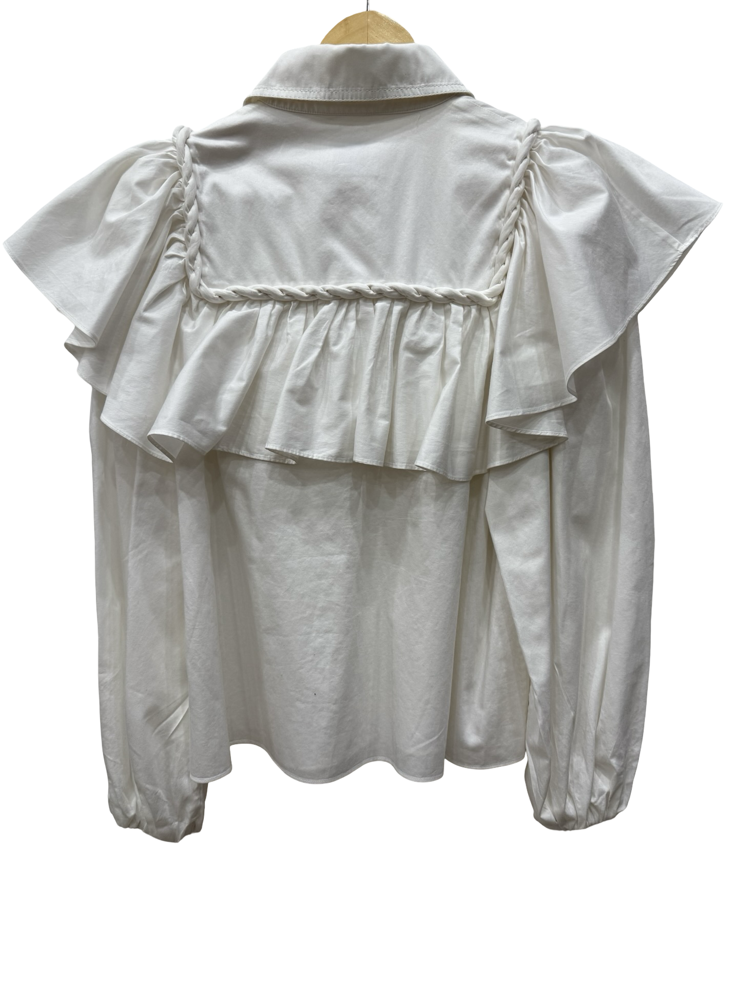 AJE White Ruffle Shirt 10