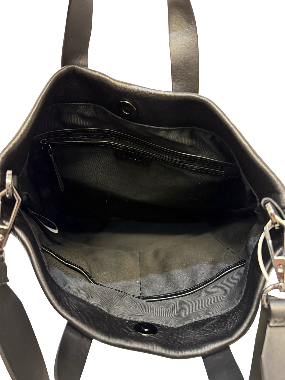DKNY Black Leather Tote WB