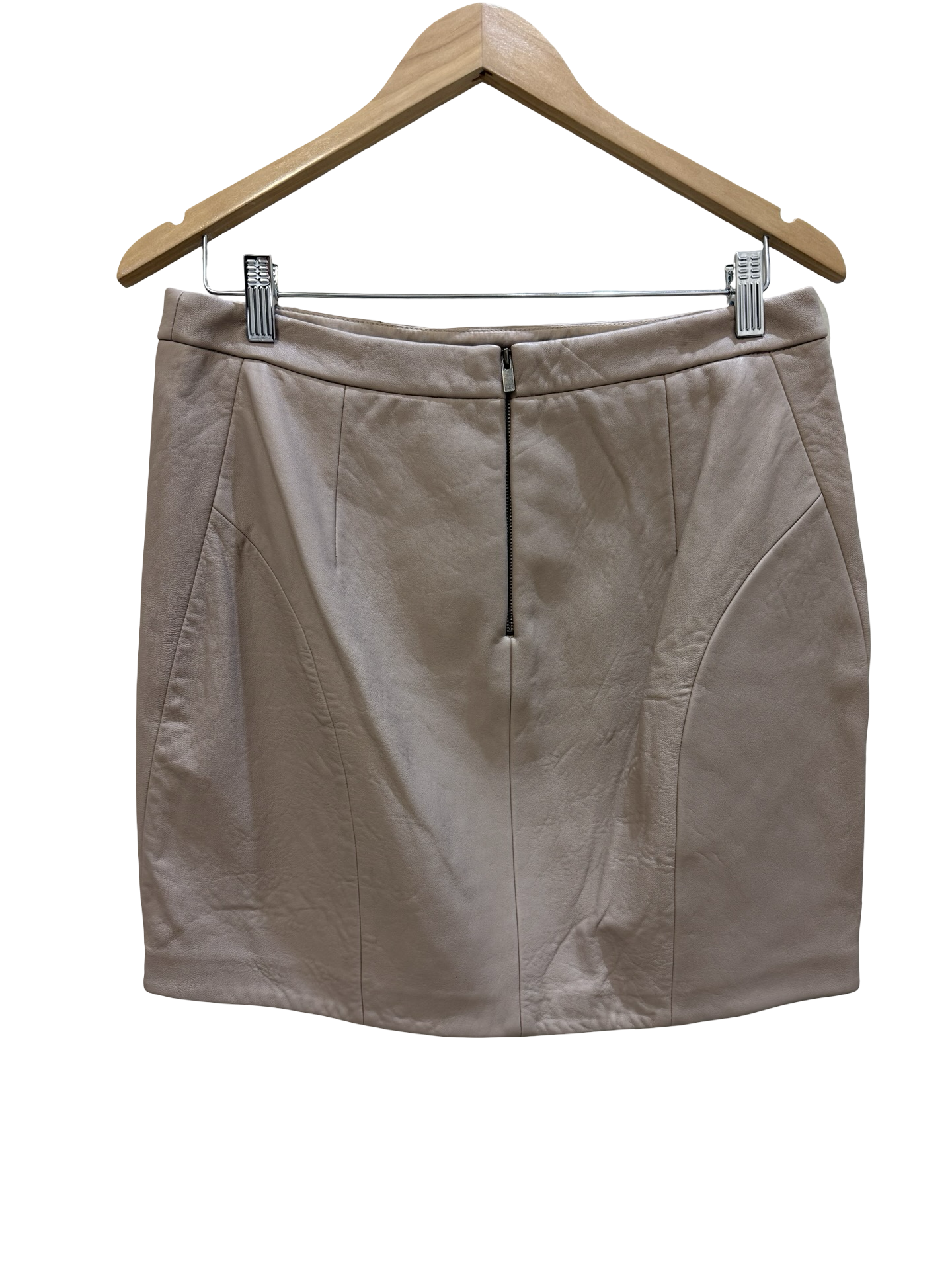 Saba Nude Leather Skirt 12