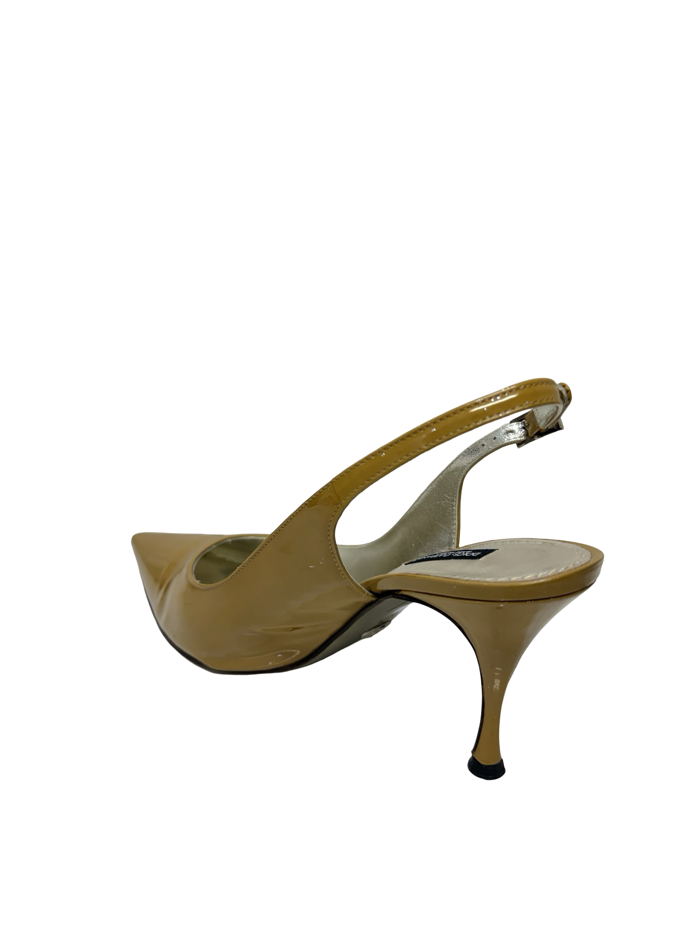 Dolce Gabbana Mustard Patent Slingback 40 WB