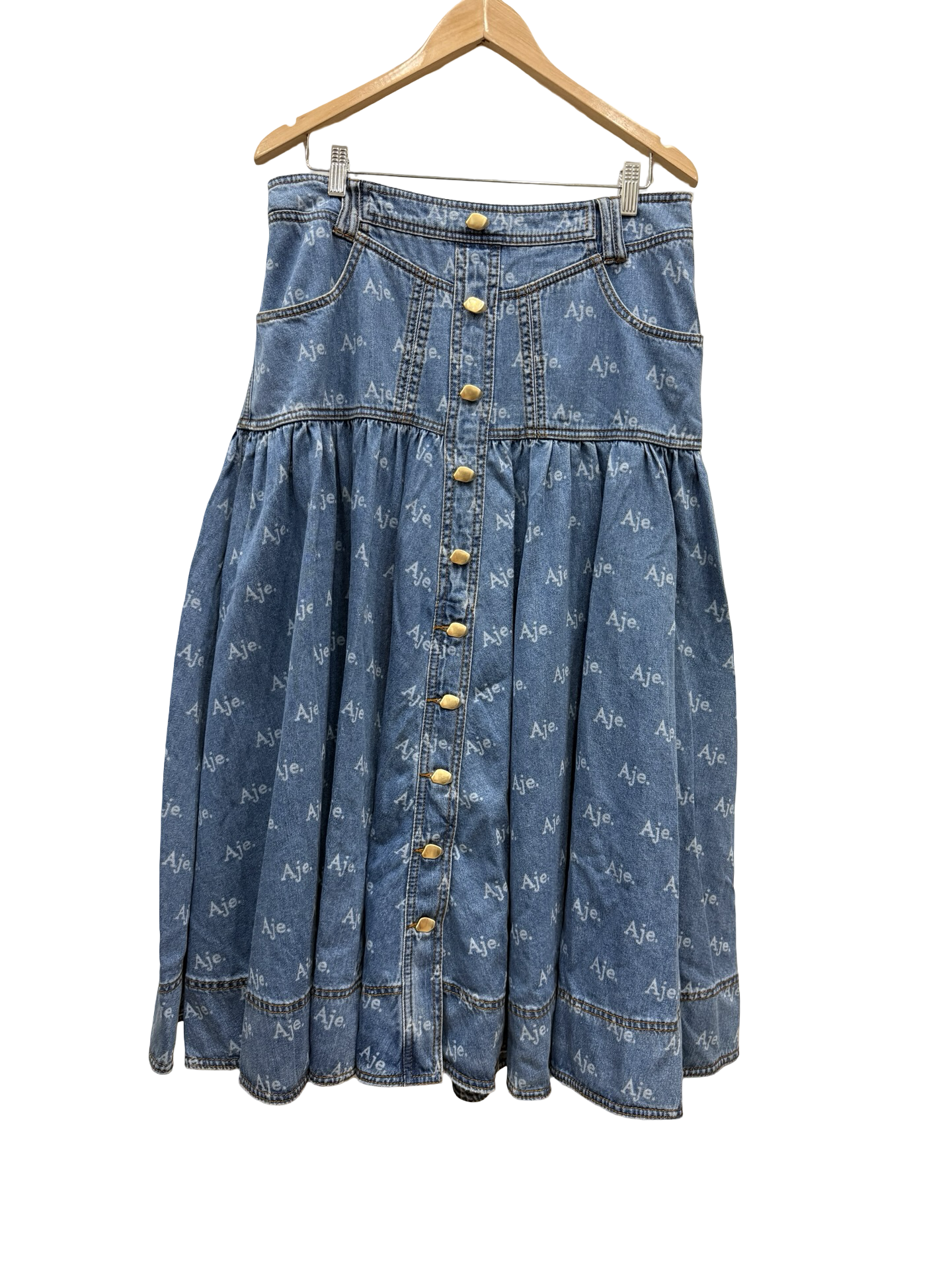 Aje Denim Maxi Skirt 16