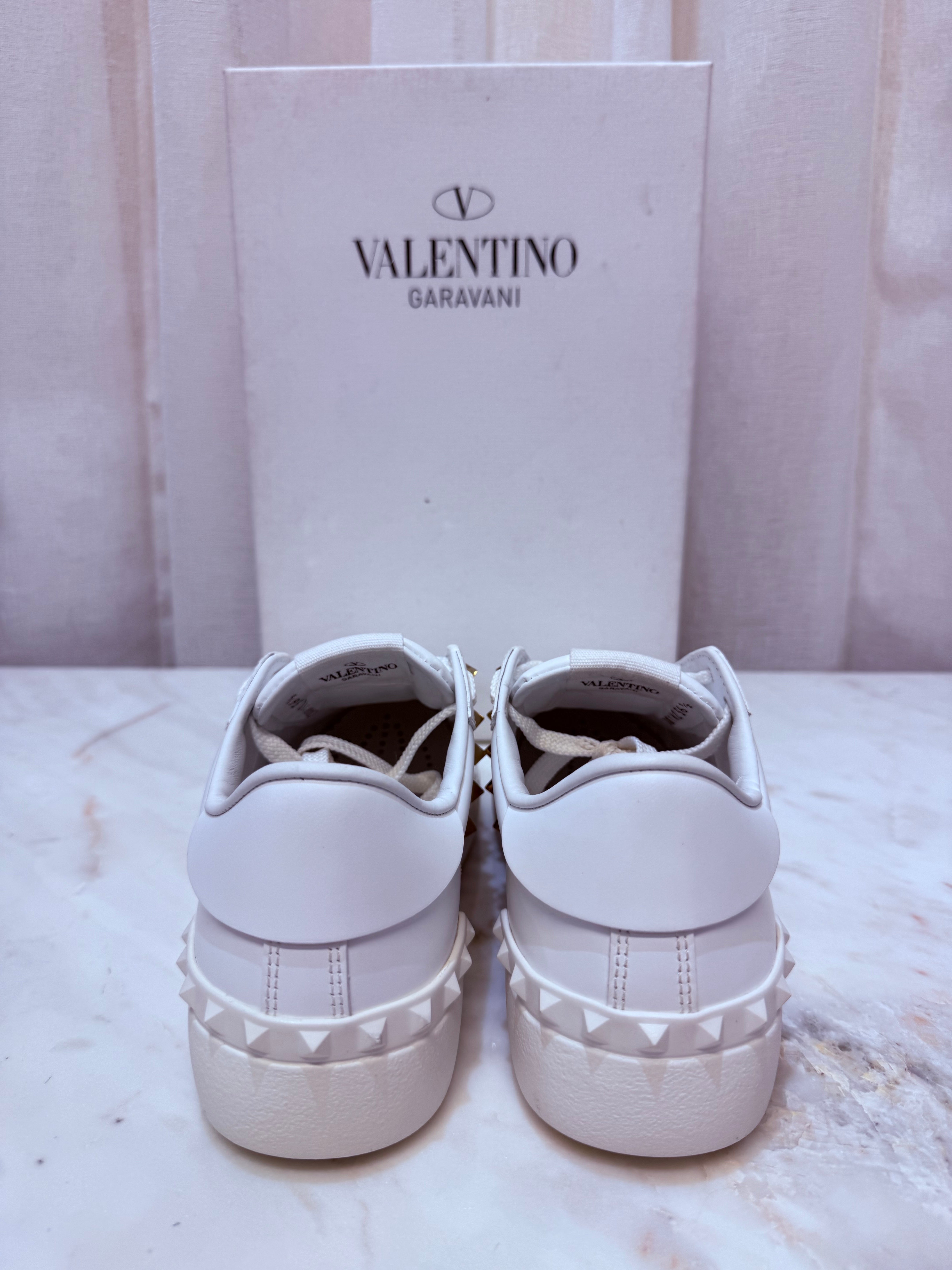 Valentino White Rockstud Sneaker 36