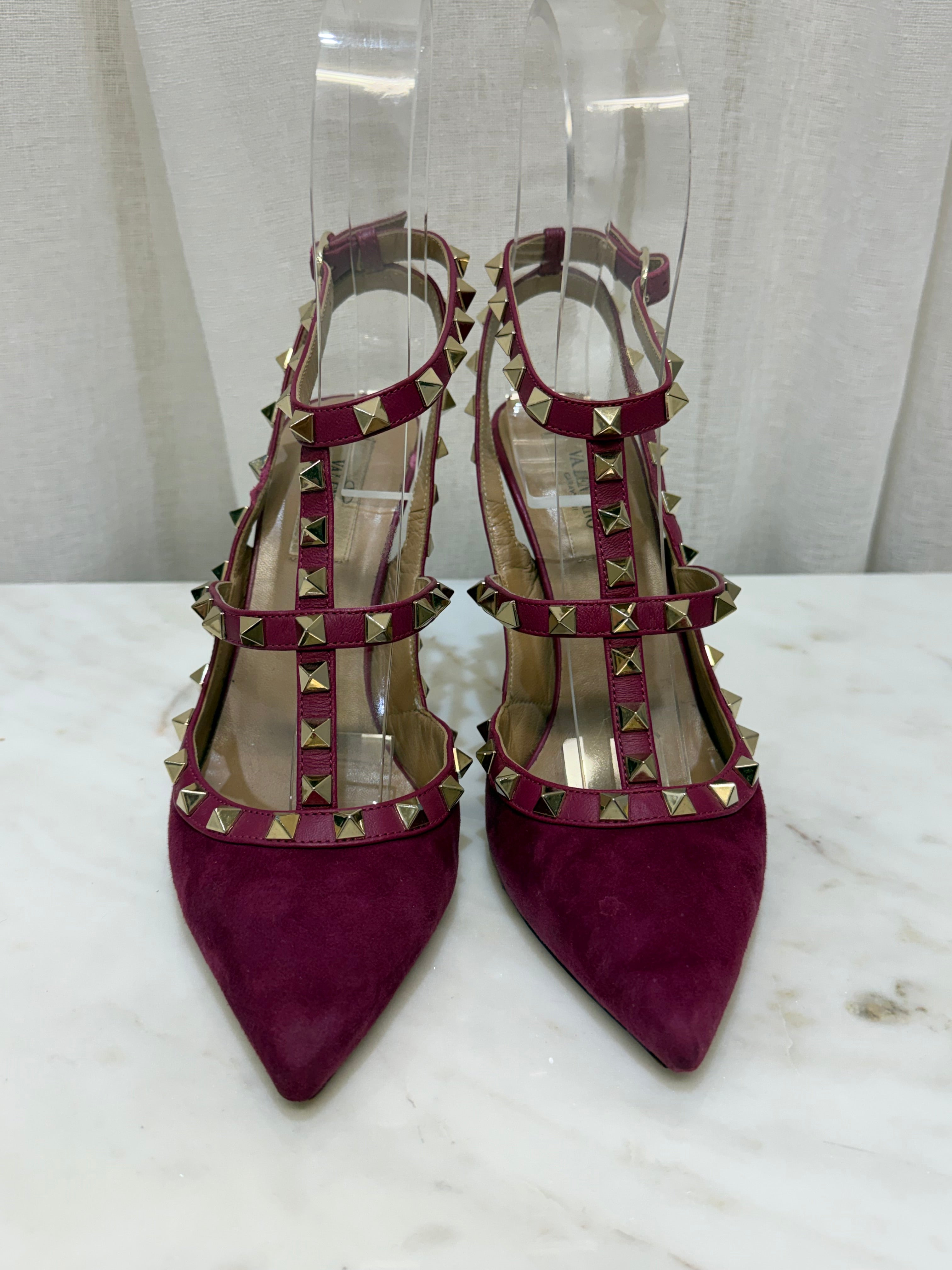 Valentino Burgundy Heels 37.5