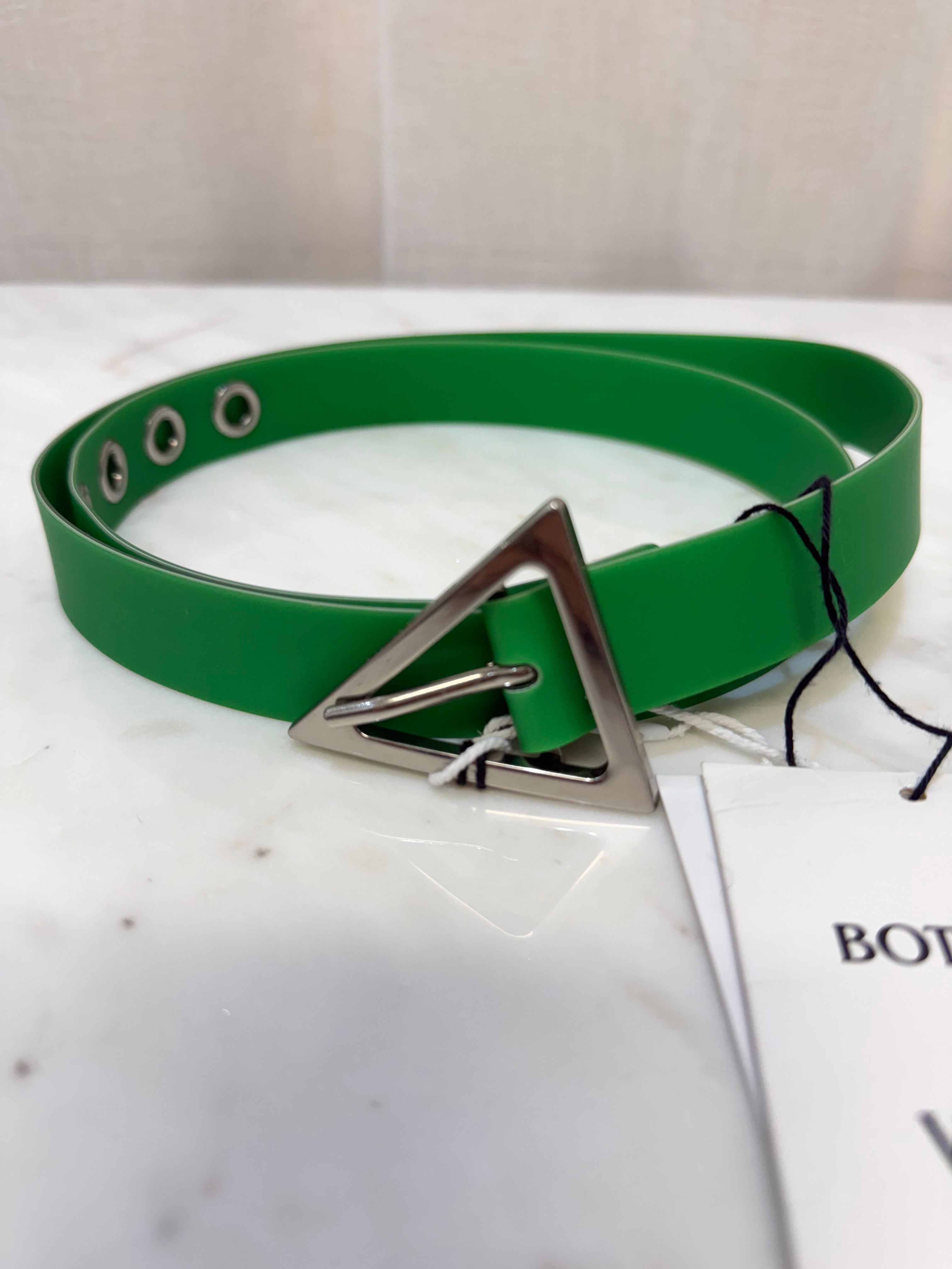 Bottega Veneta Green/Silver Belt L NWT