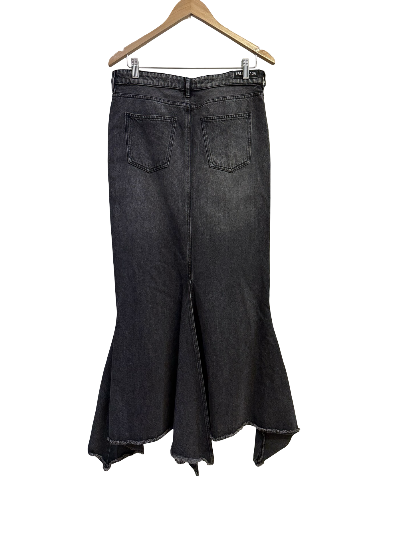 Balenciaga Black Jean Midi Skirt M