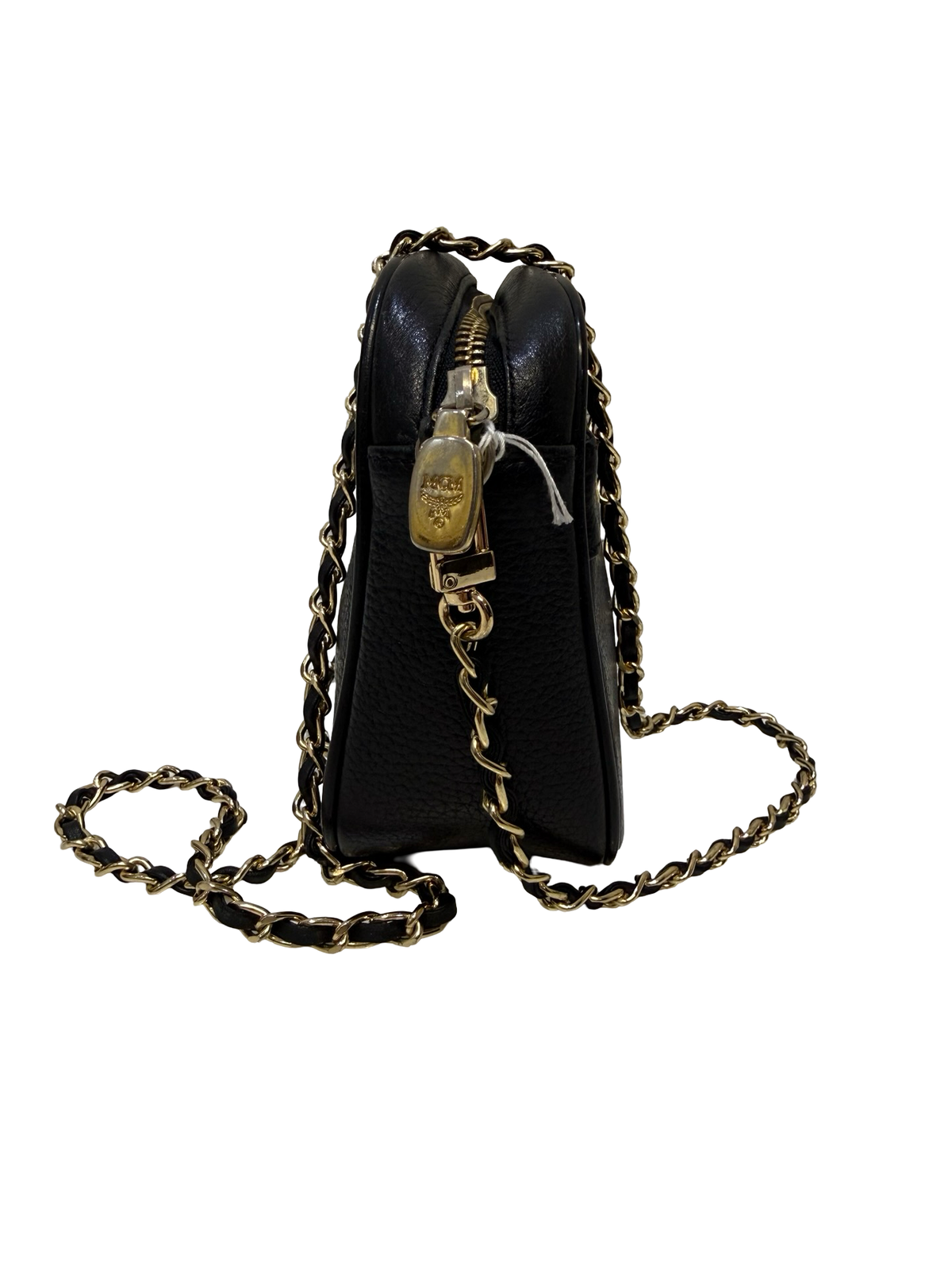 Black MCM Pebbled Leather Camera Bag