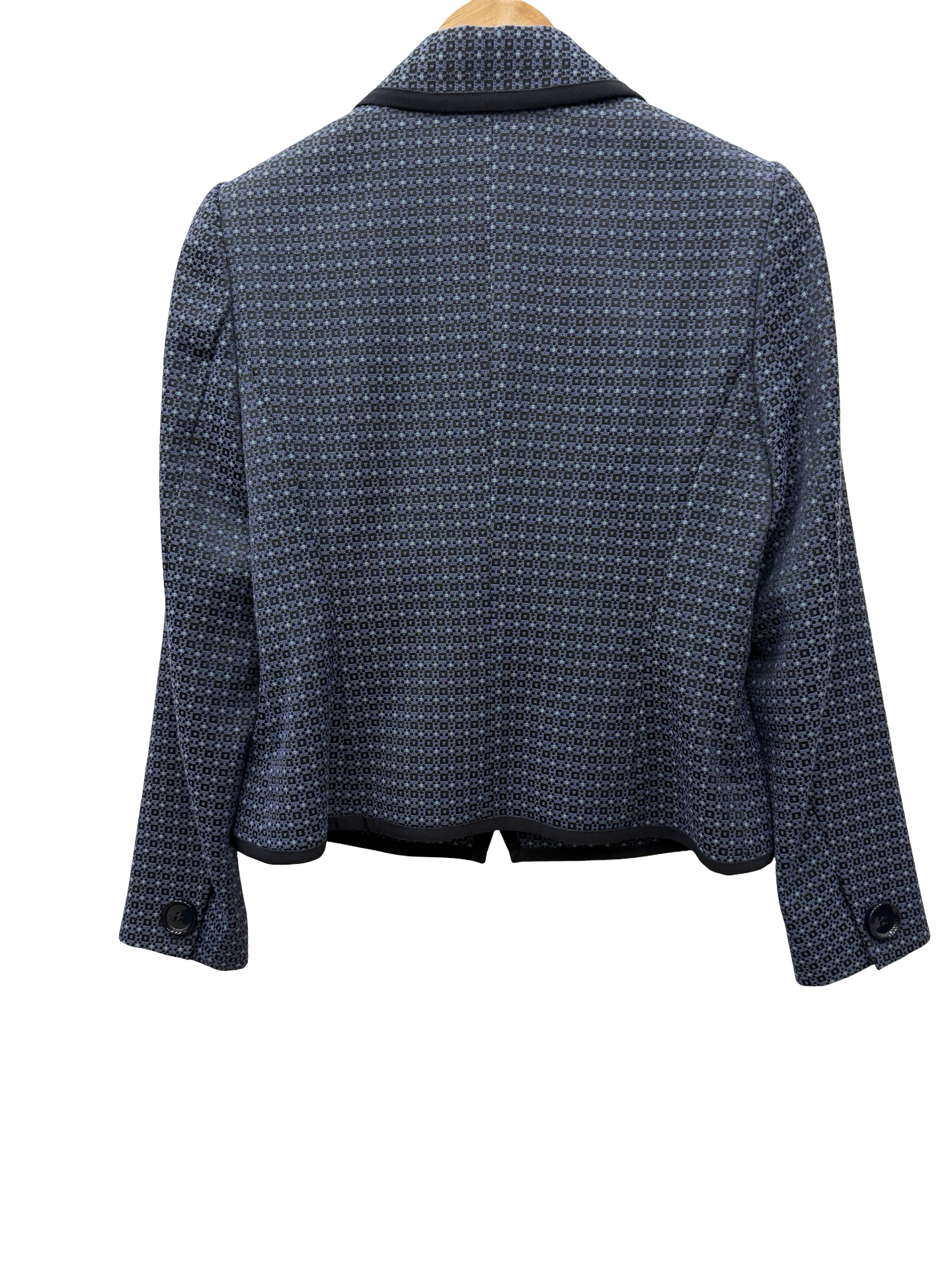 Anna Thomas Blue Print Blazer 12