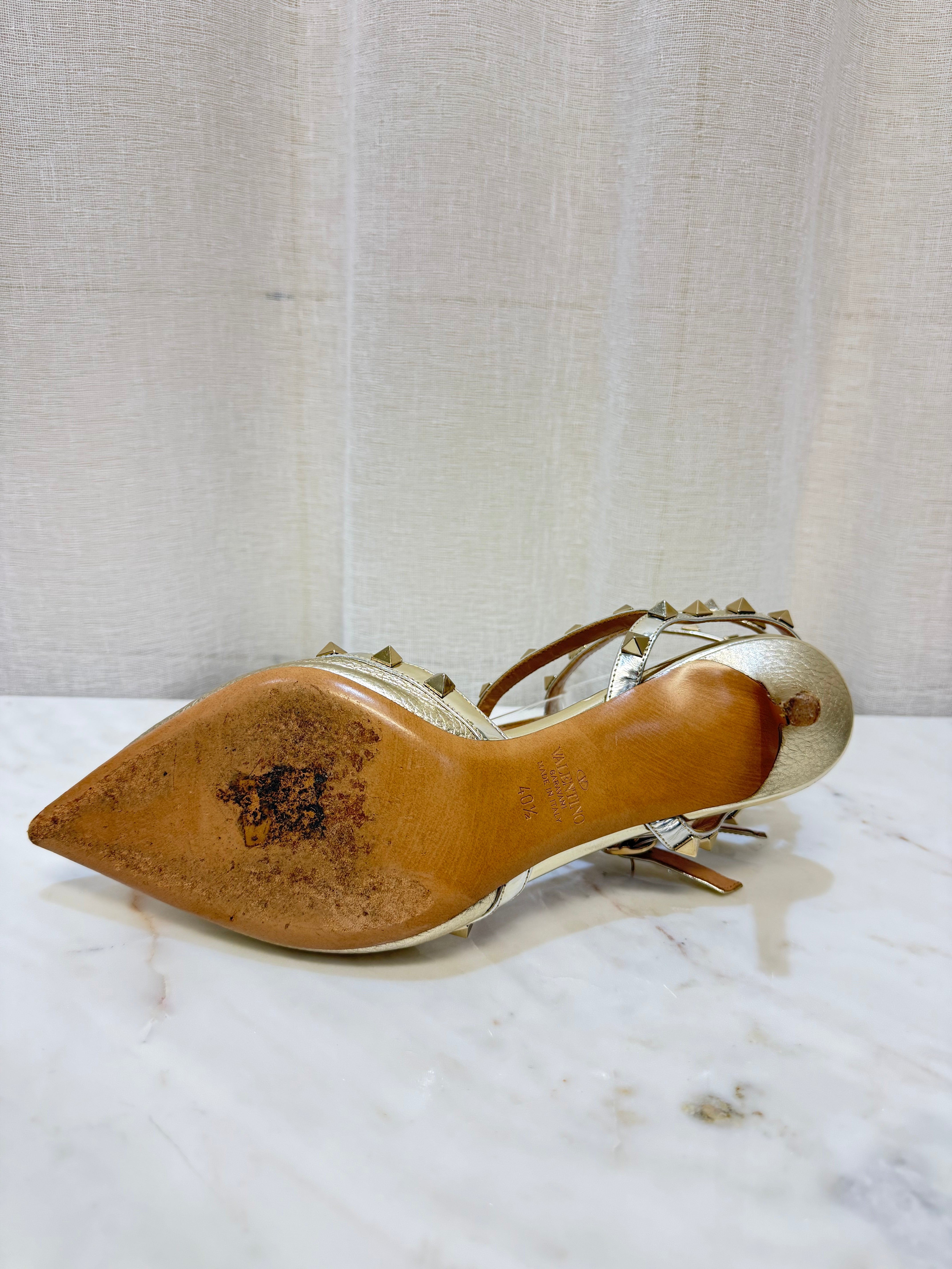 Valentino Gold Heels 39.5
