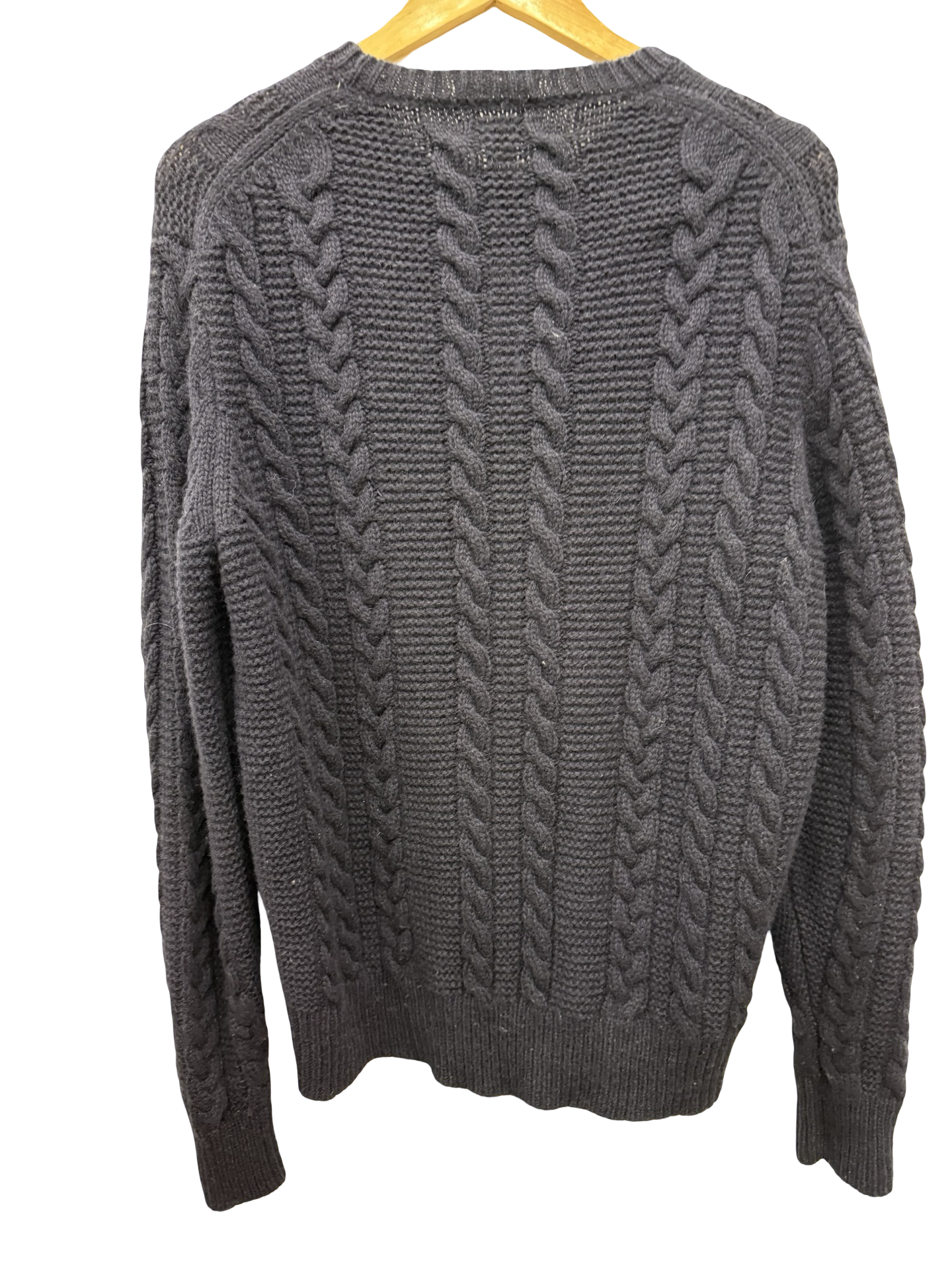 Wallace & Barnes Navy Cable Knit Jumper M