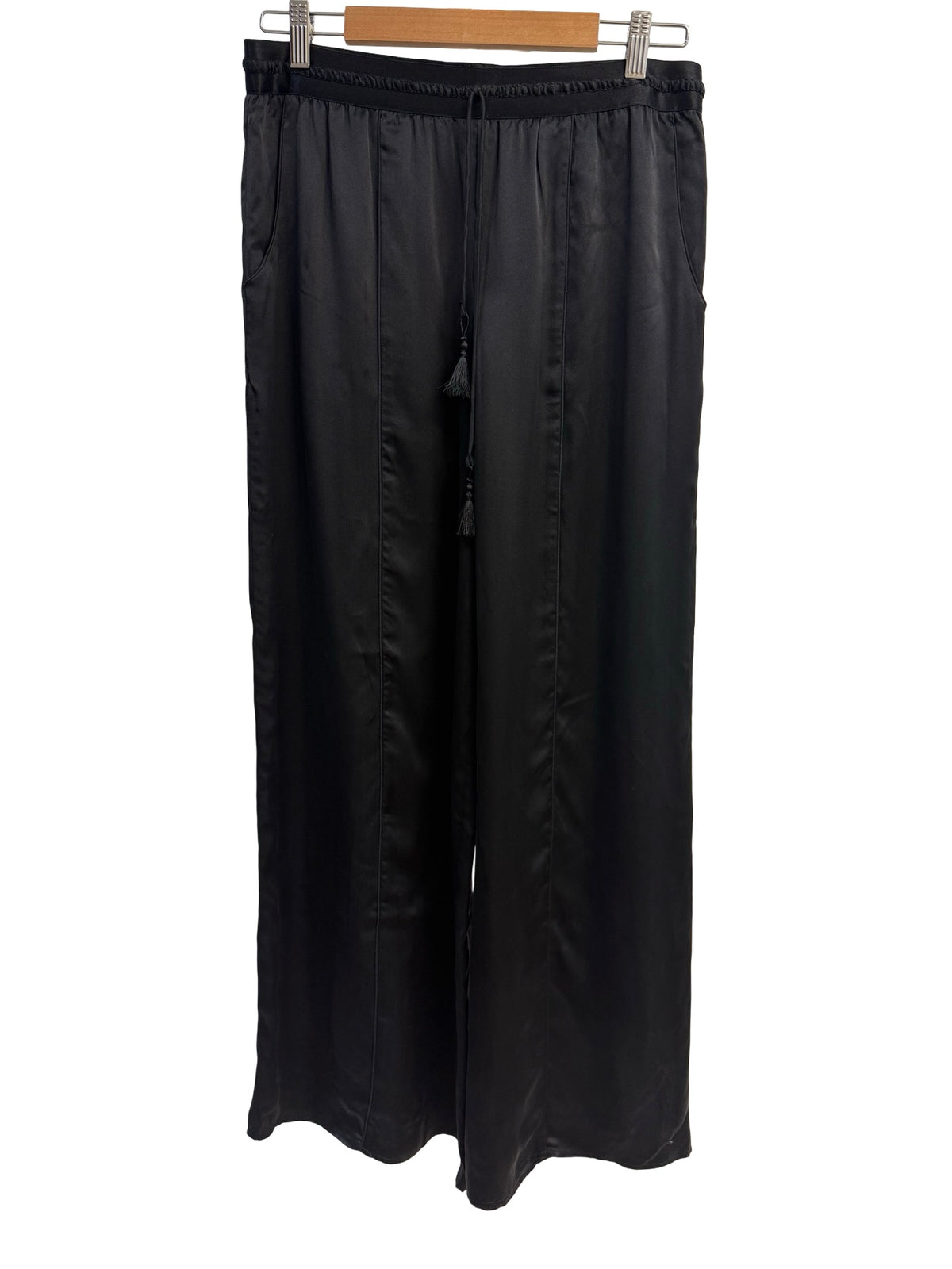 Flannel Black Silk Pants 2