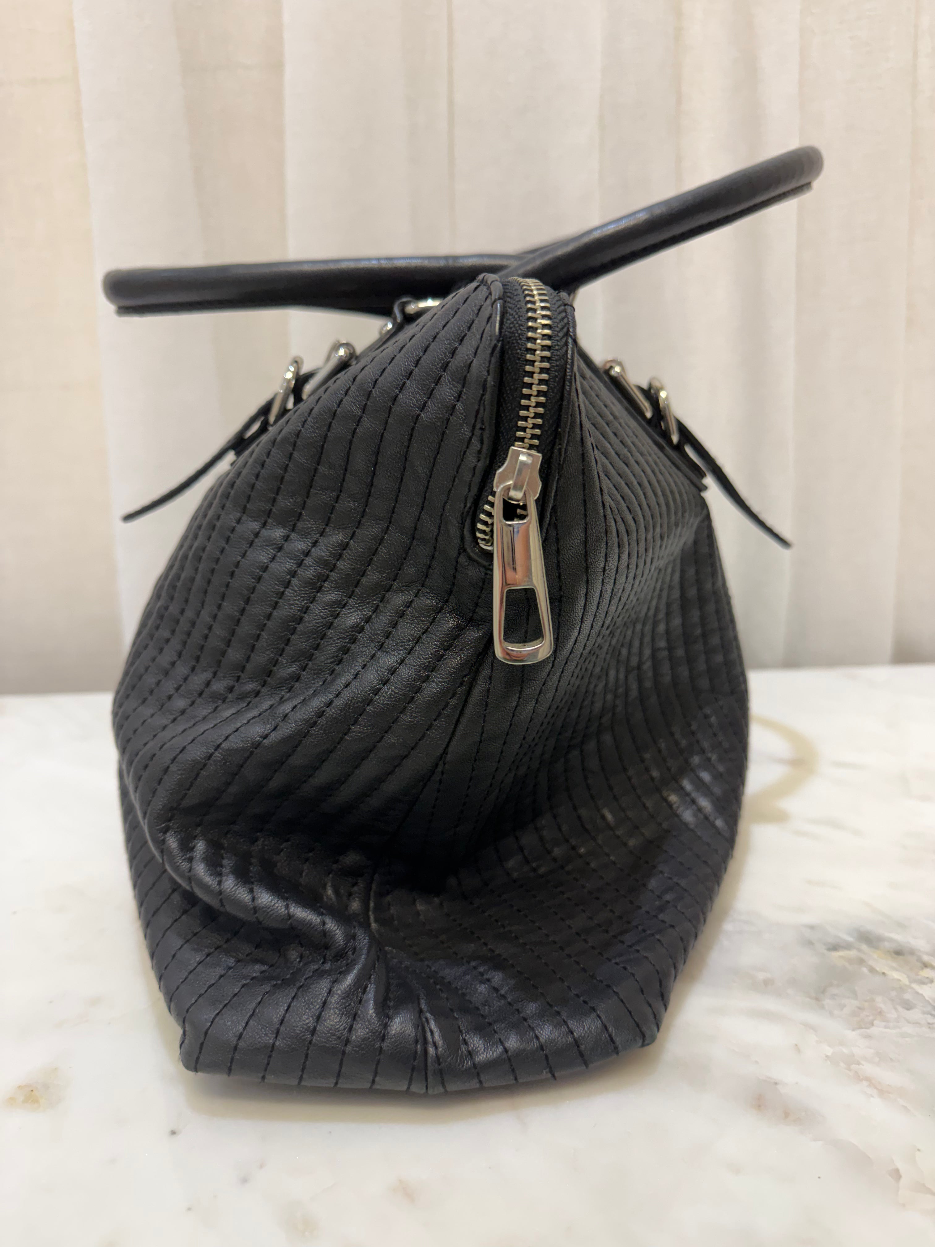 Saba Black Leather Soft Briefcase WB