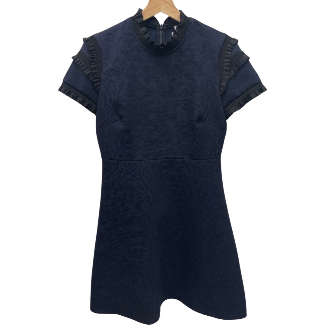 Sandro Blue/Blk Dress 10
