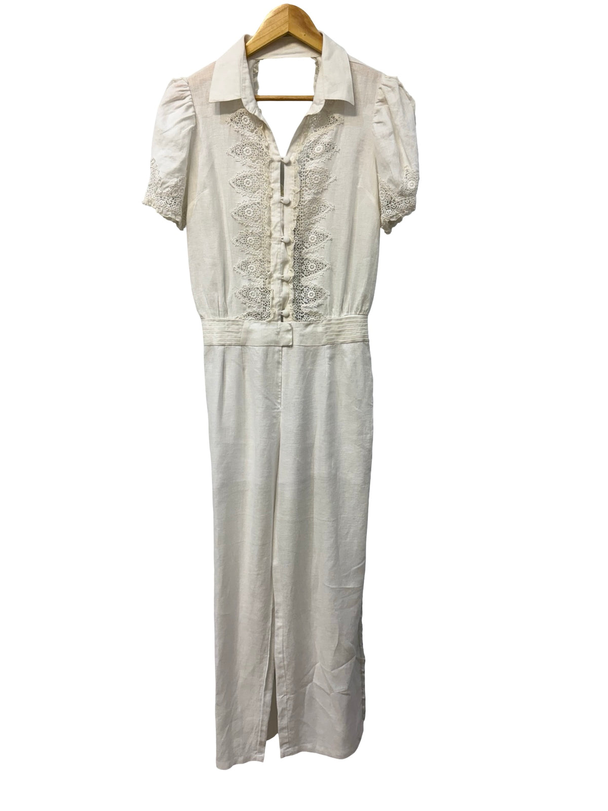 Lulu Yasmine White Jumpsuit M