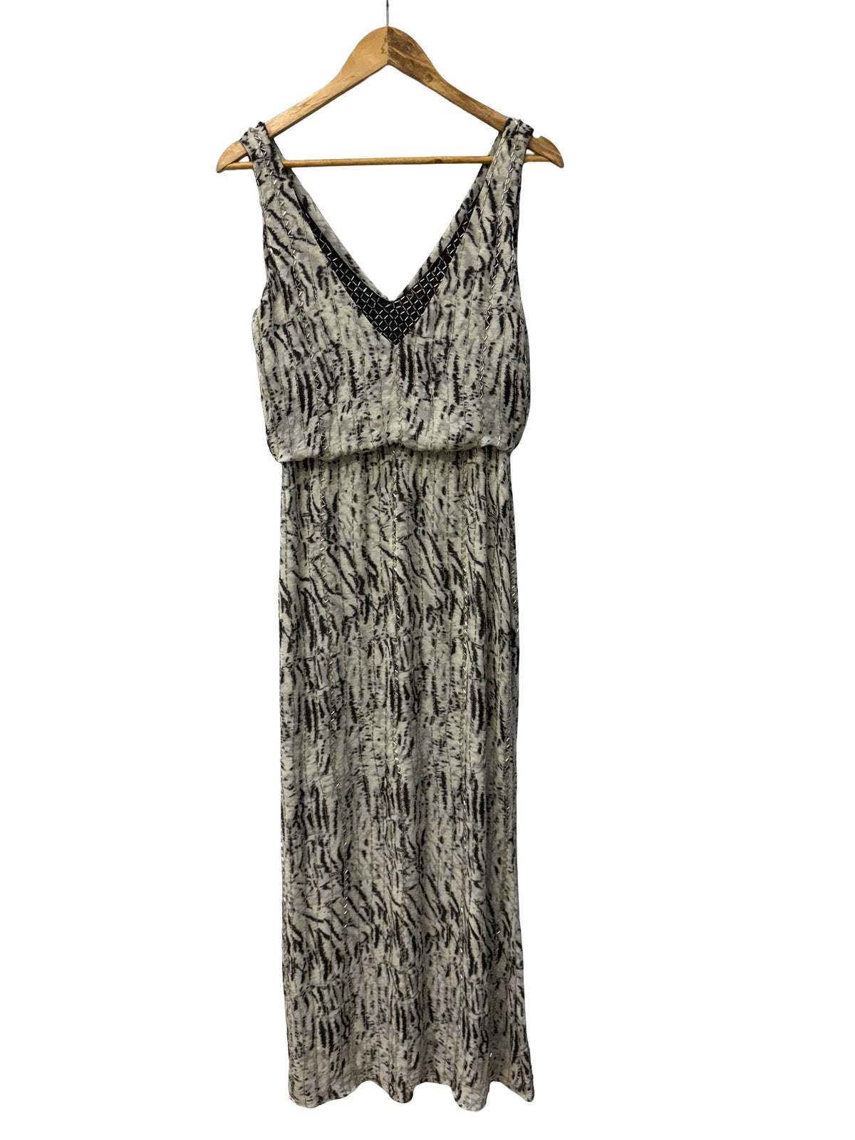 Parker Black Black & White Maxi Dress 4