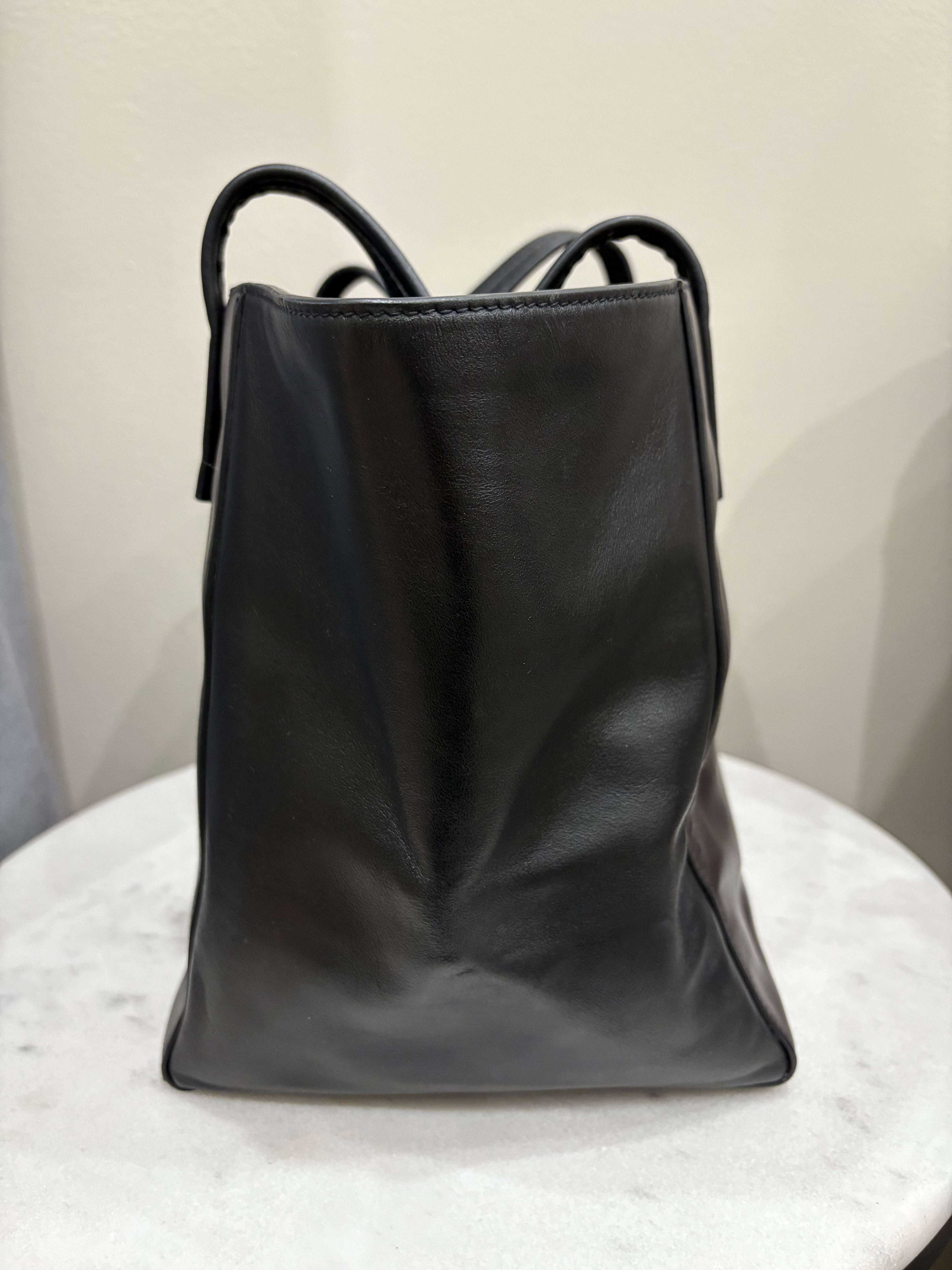 Prada Calf Tote Black/ Brown Bag