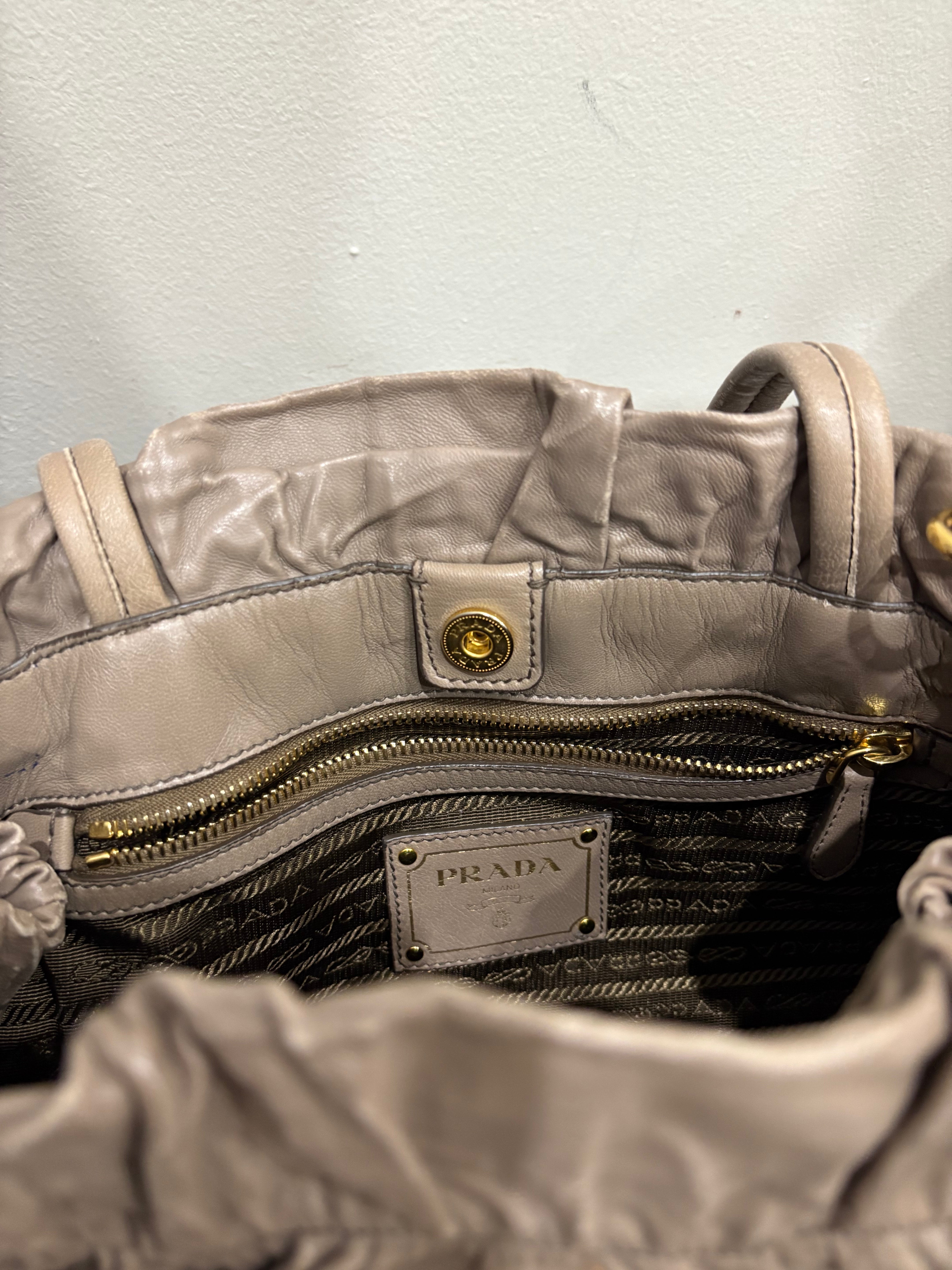 Prada Grey Calf Bag