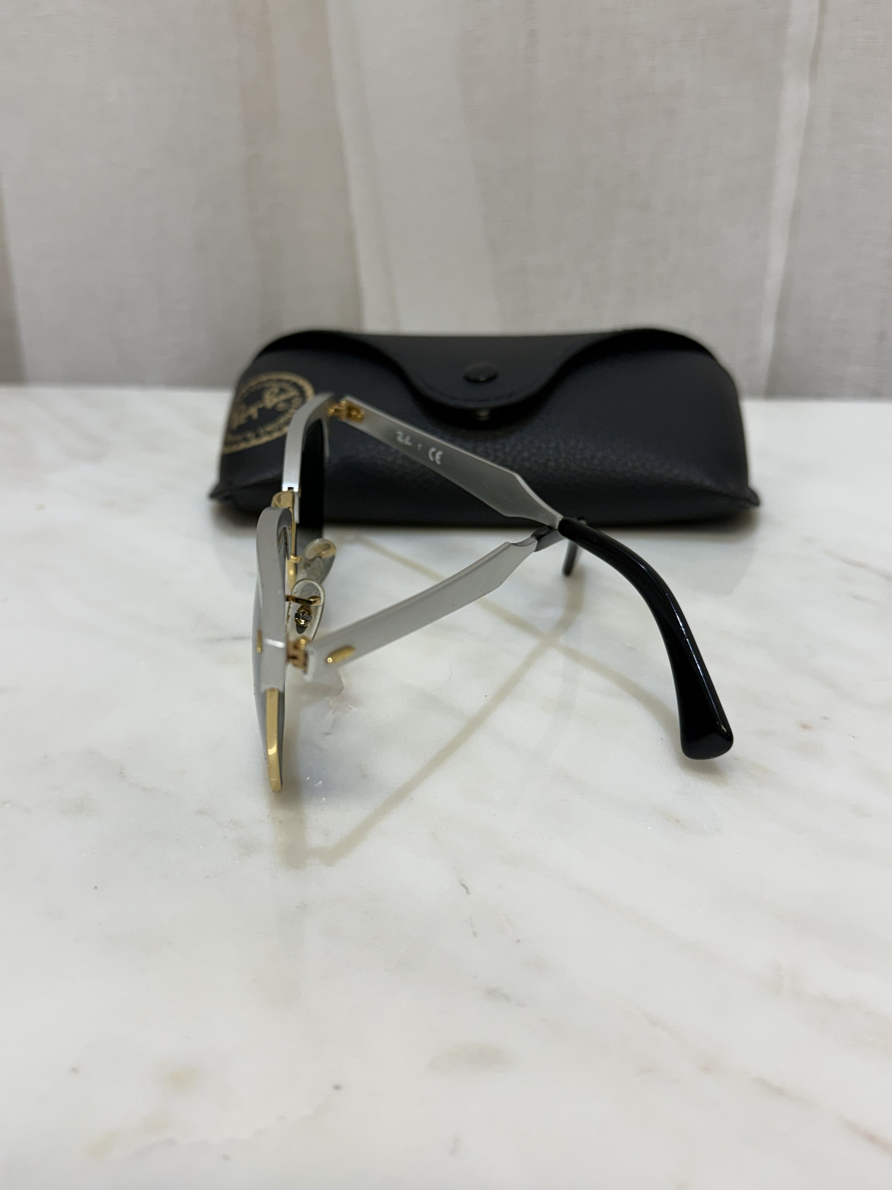 Rayban Gold/Blue Tint Sunglasses WC