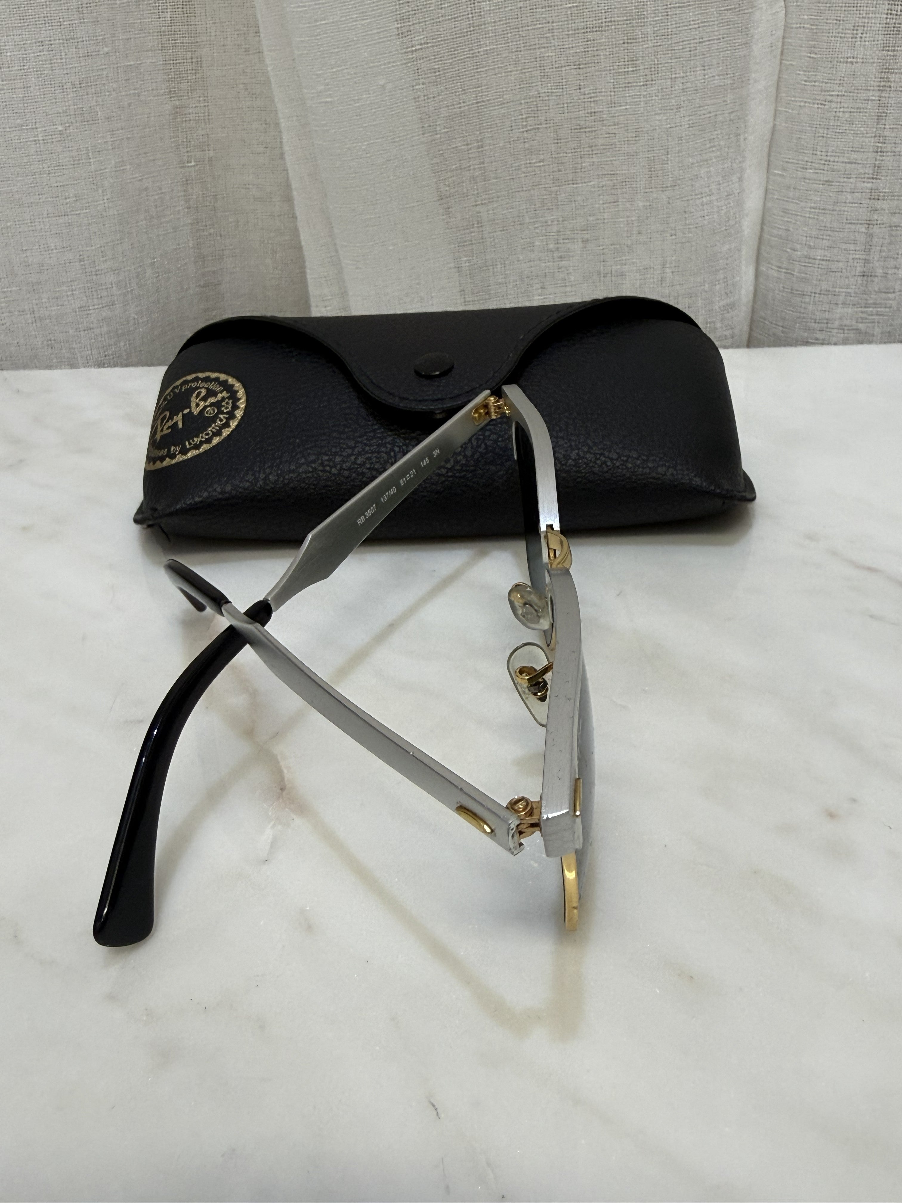 Rayban Gold/Blue Tint Sunglasses WC