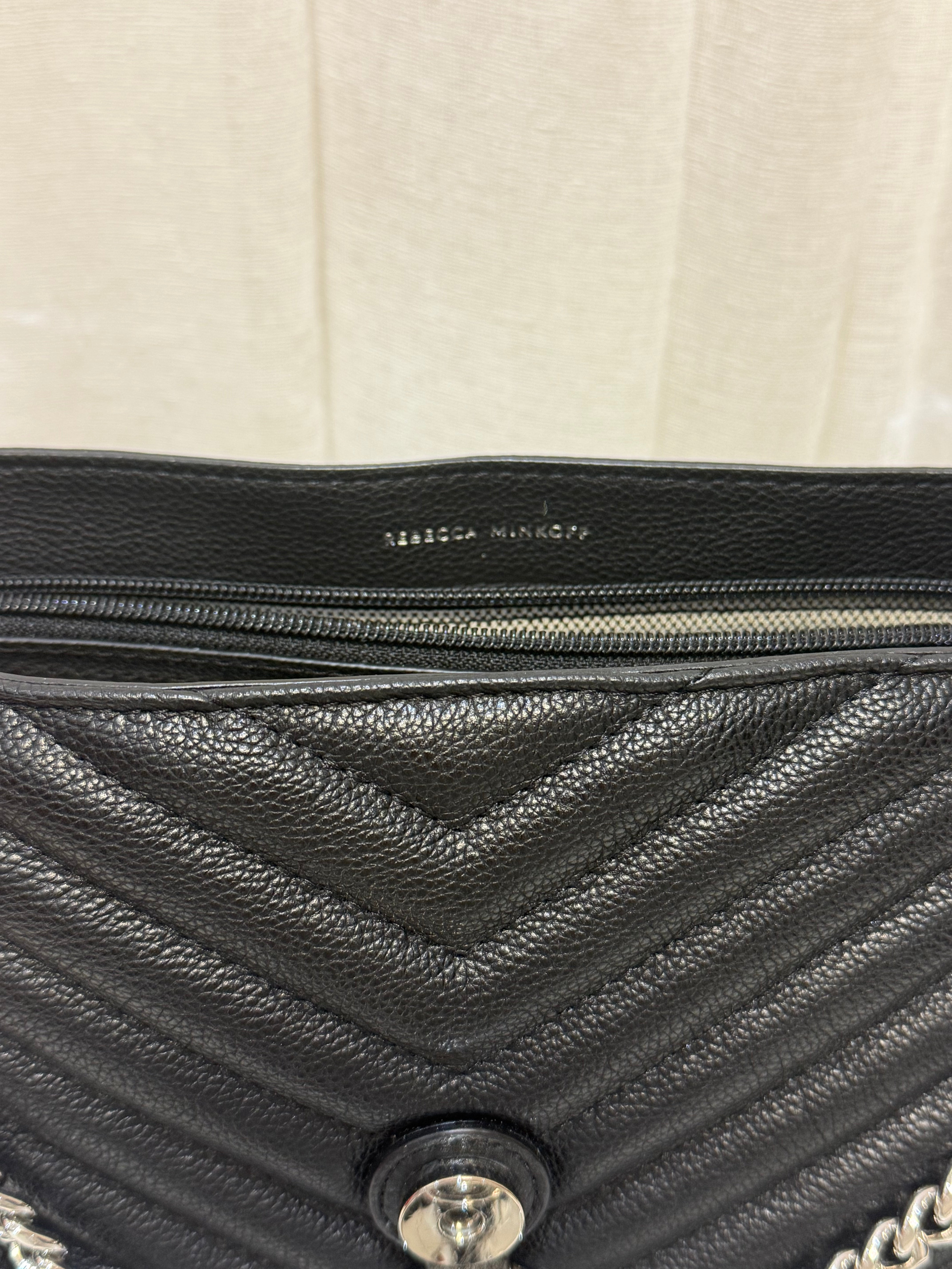 Rebecca Minkoff Black Leather Edie Shoulder Bag
