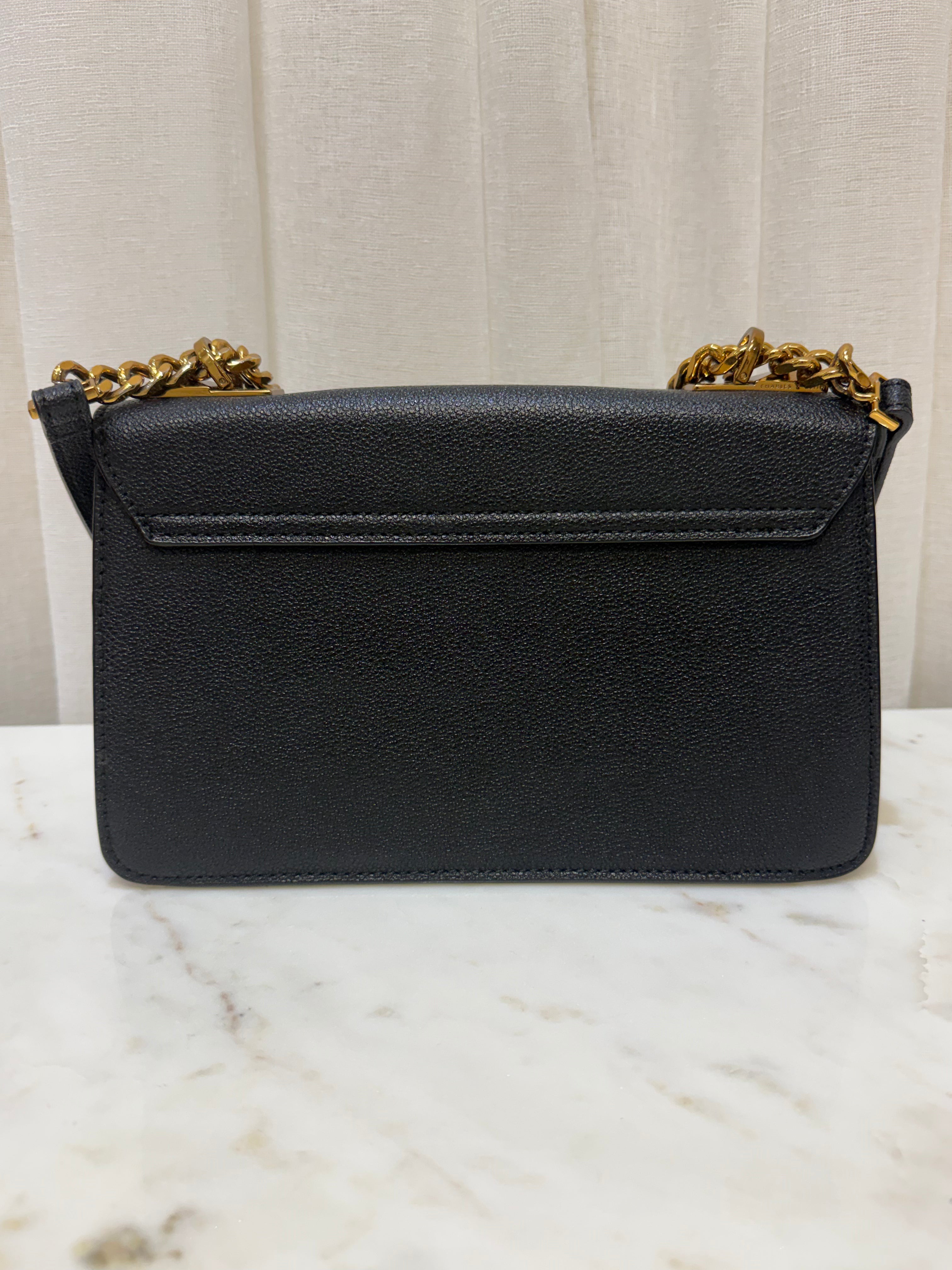 Charles & Keith Black/Gold Bag