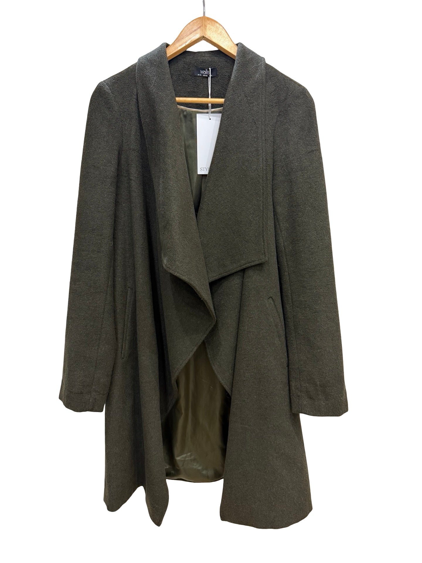 Wallis Olive Green Coat 10