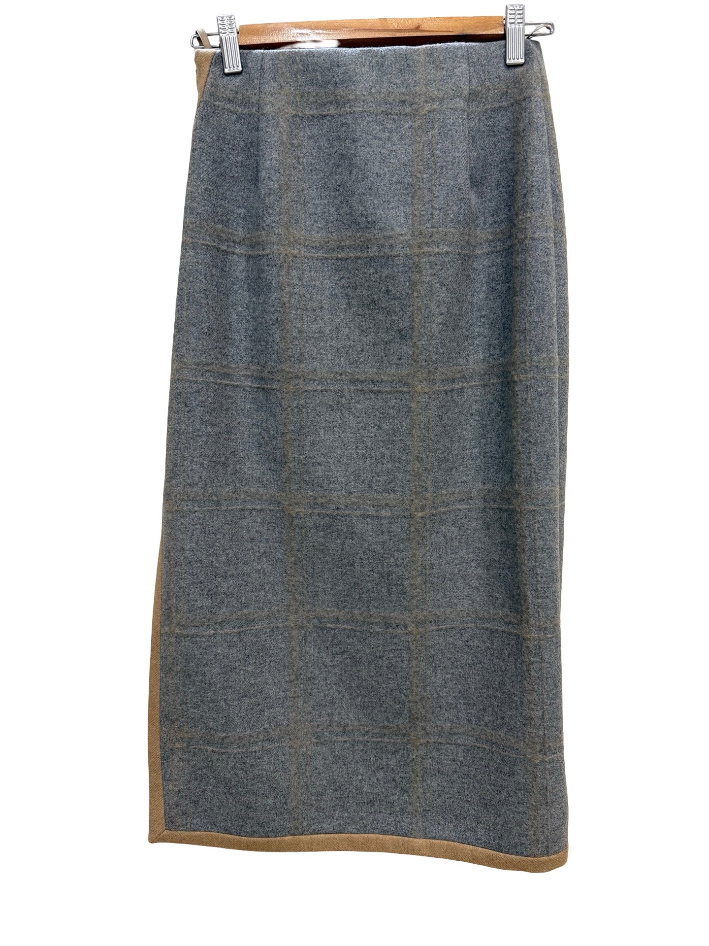 Scanlan Theodore Grey Plaid Skirt 6 BNWT