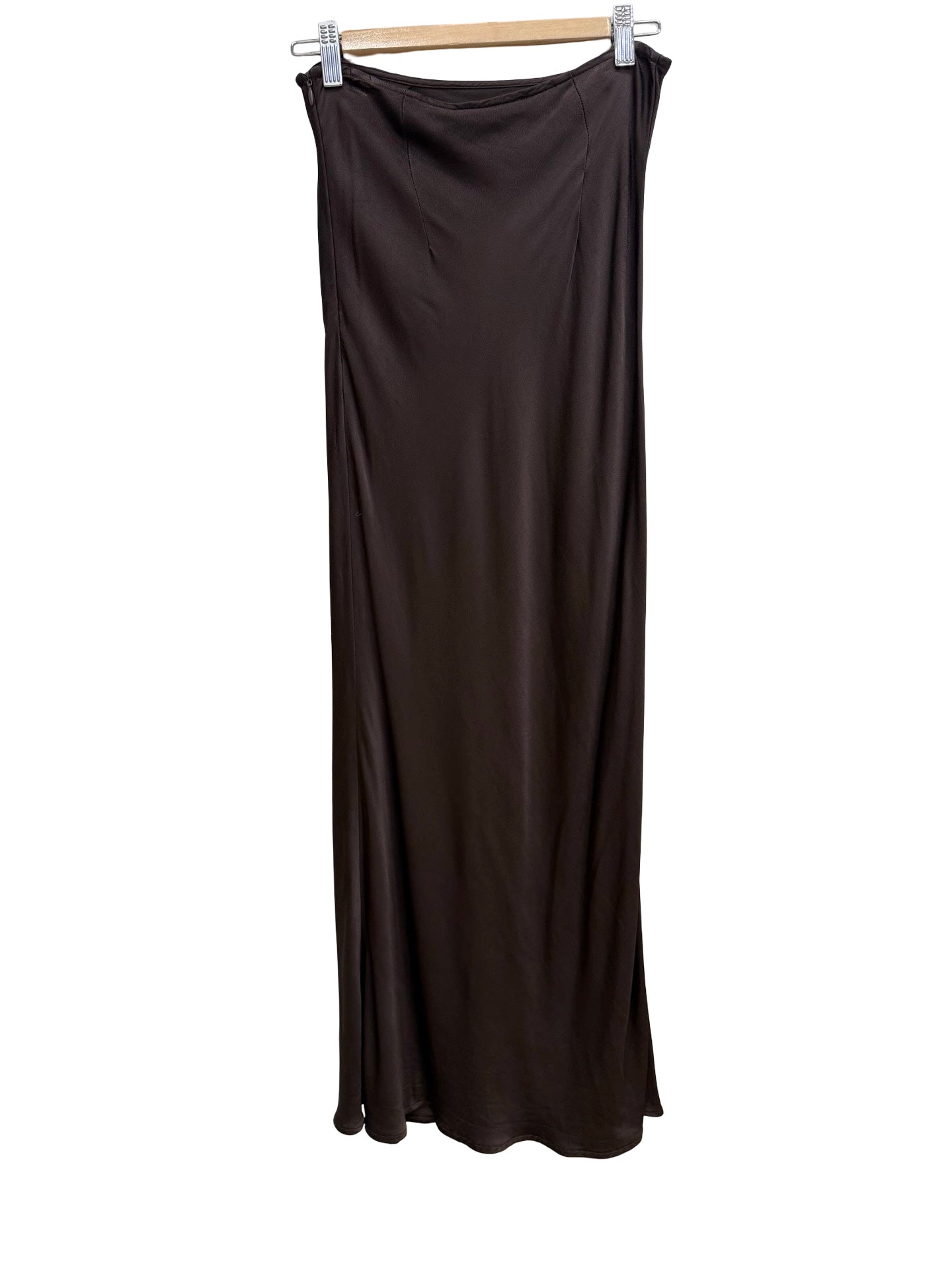 Dissh Chocolate Satin Maxi Skirt 8