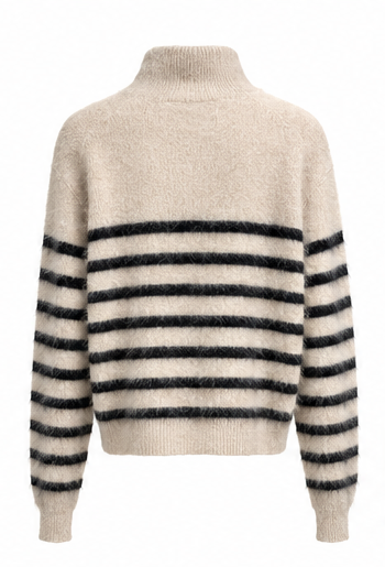 World of Nomads White Cashmere Jumper back on white background