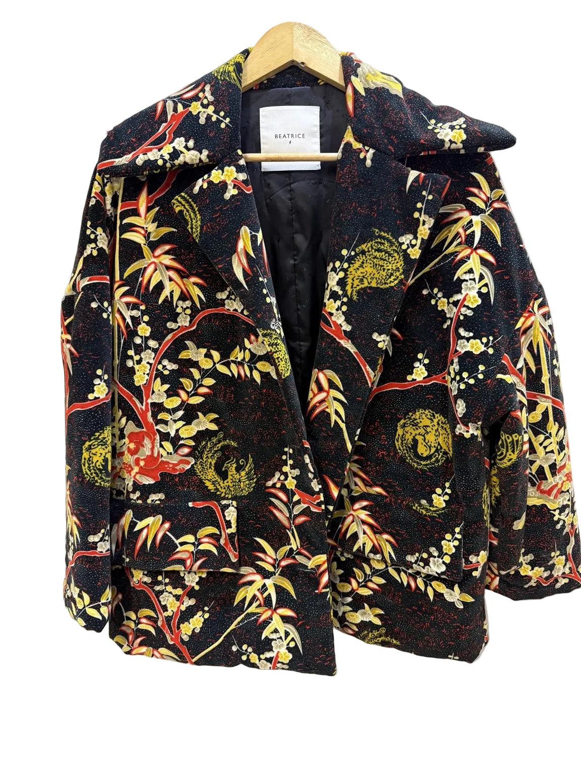 Beatrice B Black Printed Jacket front