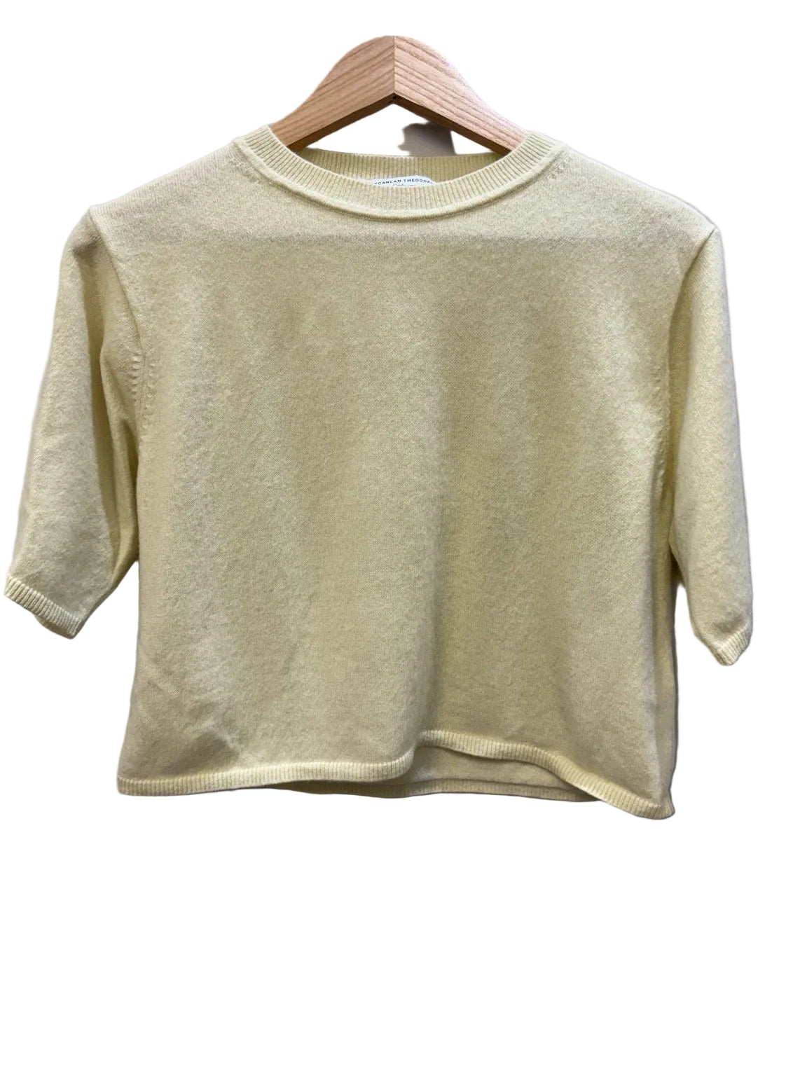 Scanlan Theodore Pale Yellow Cashmere Knit front