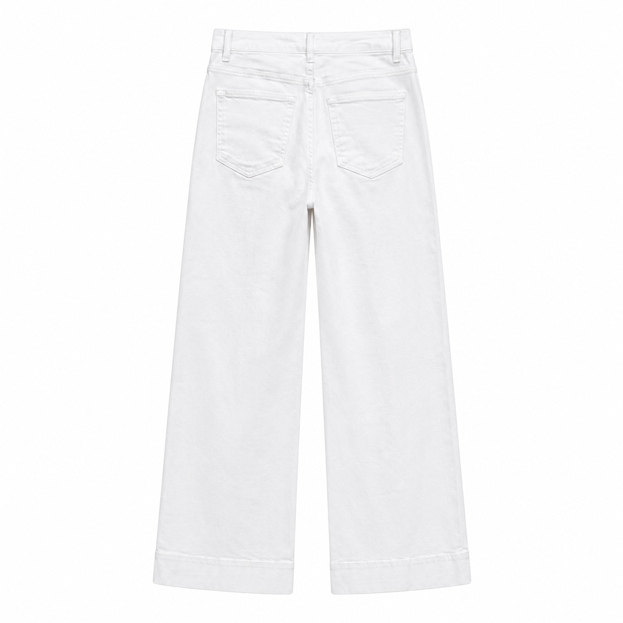 Wakee White Wide Leg Jeans Size 8 - back
