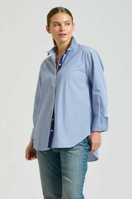 Shirty Blue/White Stripe Shirt