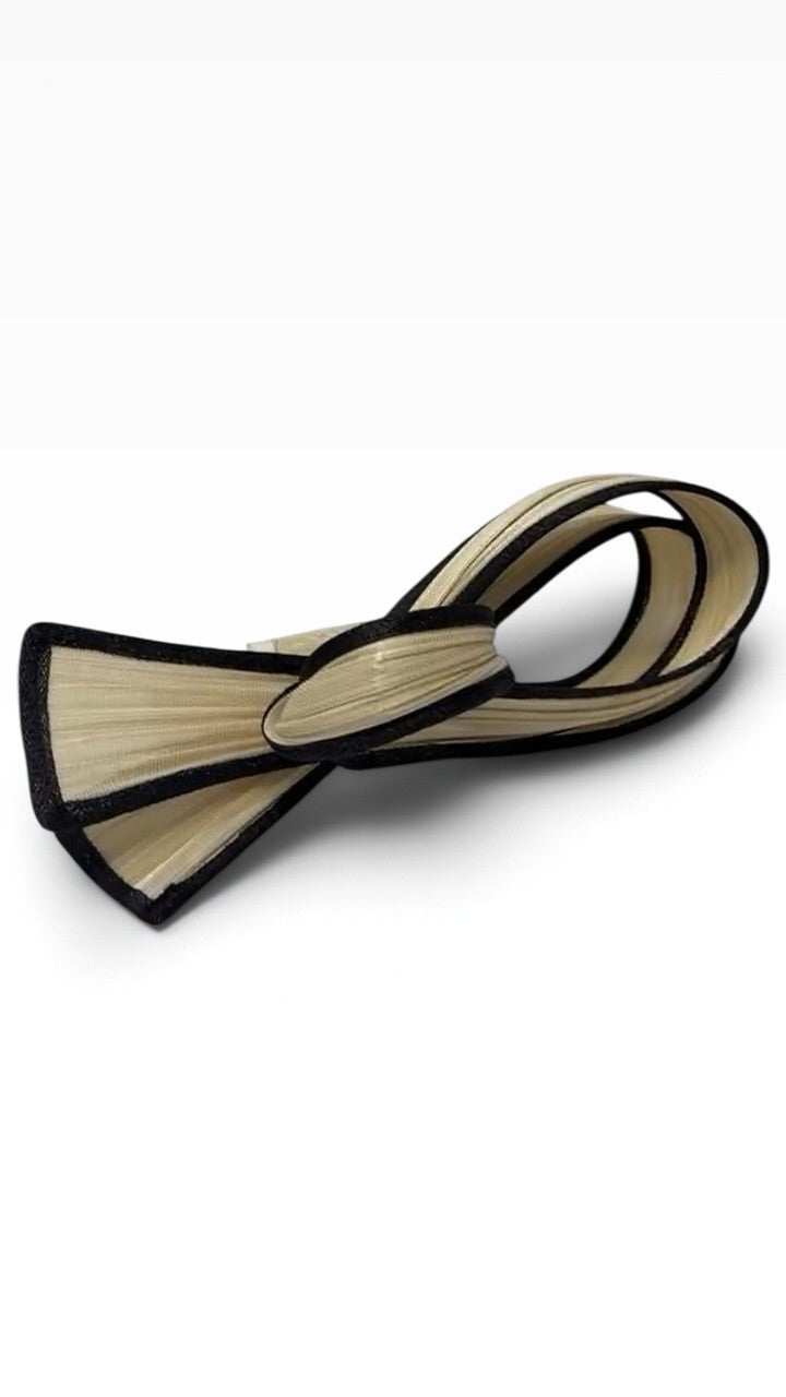 Gregory Ladner Black Beige Headband O/S