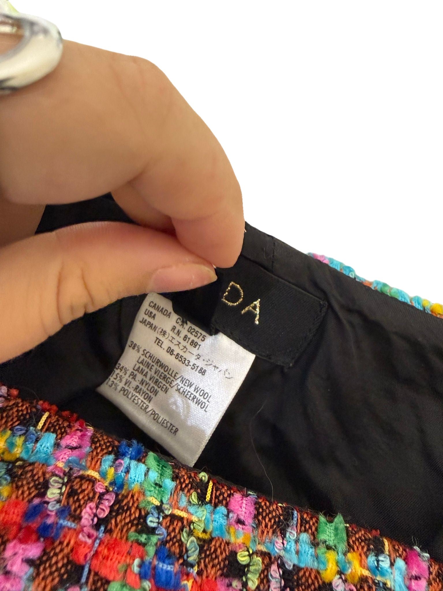 Escada Multicolor Tweed Skirt 38