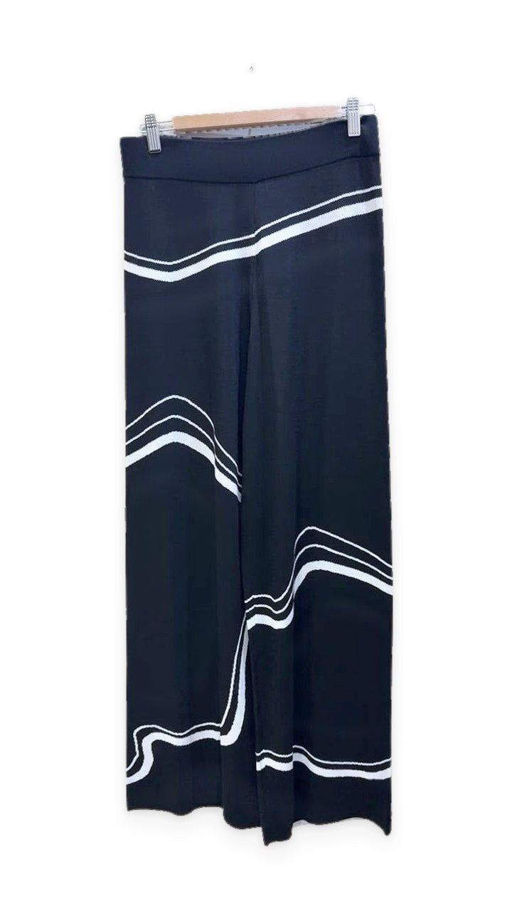 Joseph Ribkoff Black White Pants S