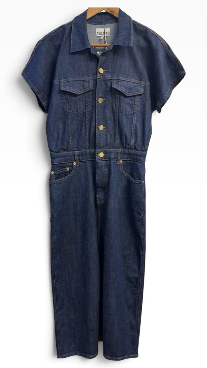 Ganni Blue Denim Dress 38, 38"