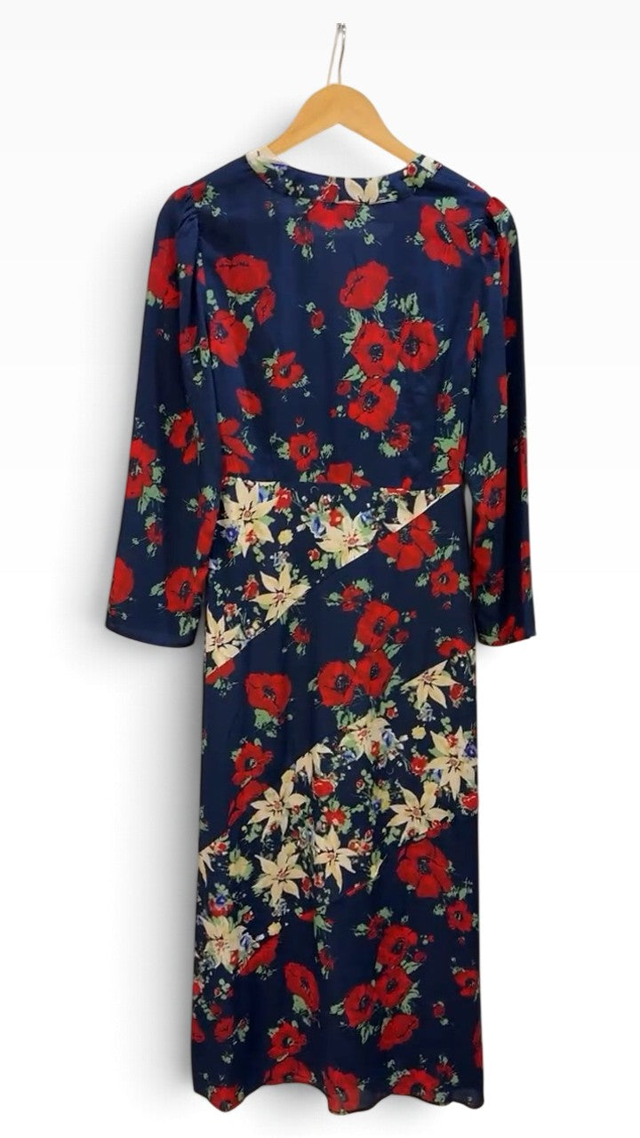 Rixo London Blue Red Floral Dress 10 – preloved at STYLE/colab (photo 8 of 8)