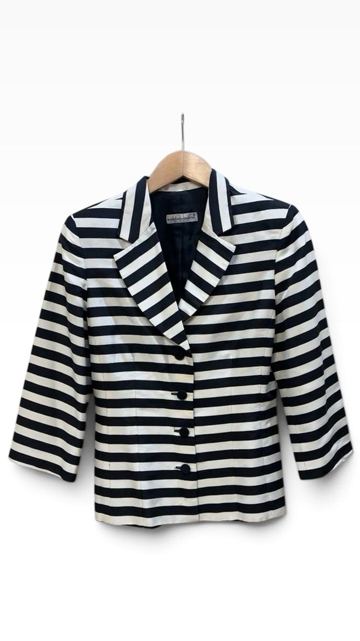Anthea Crawford Black White Blazer 8